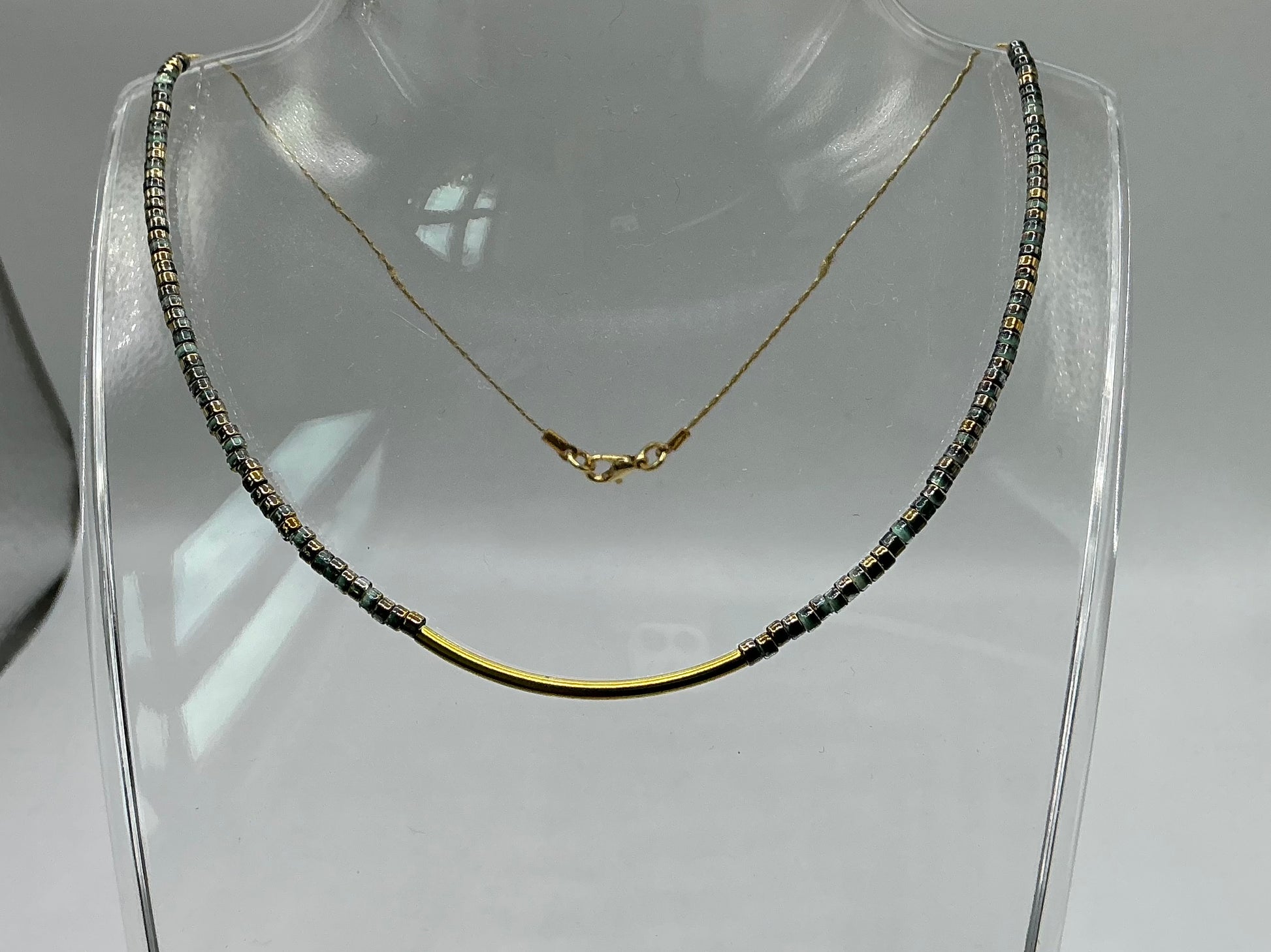Rosalind ombré beaded snake necklace