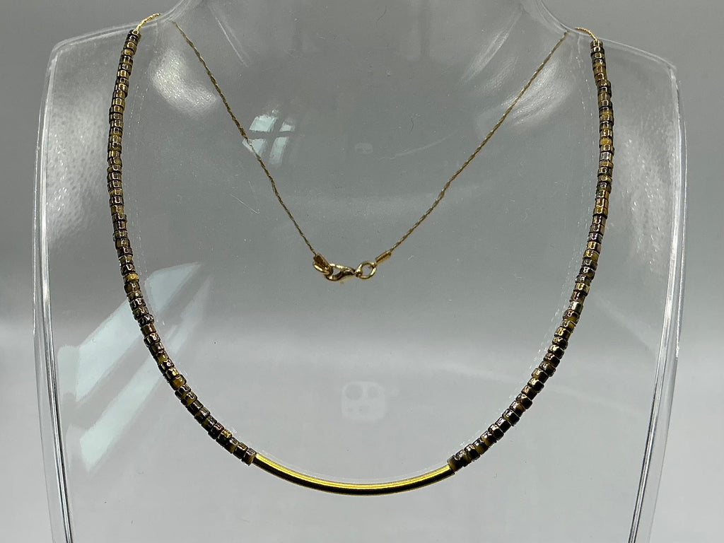Rosalind ombré beaded snake necklace