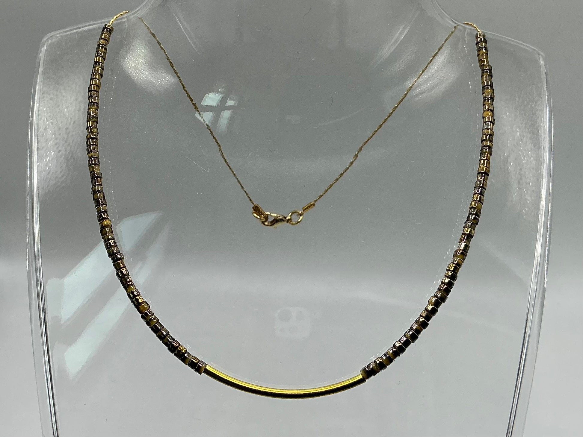 Rosalind ombré beaded snake necklace