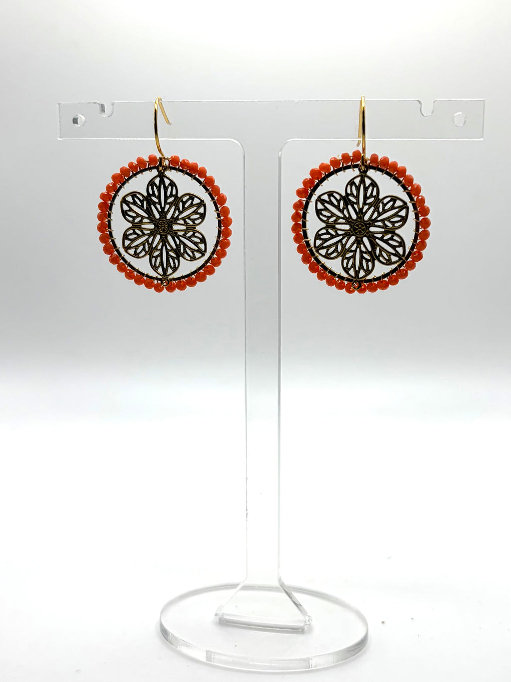 Medium Filigree flower earrings