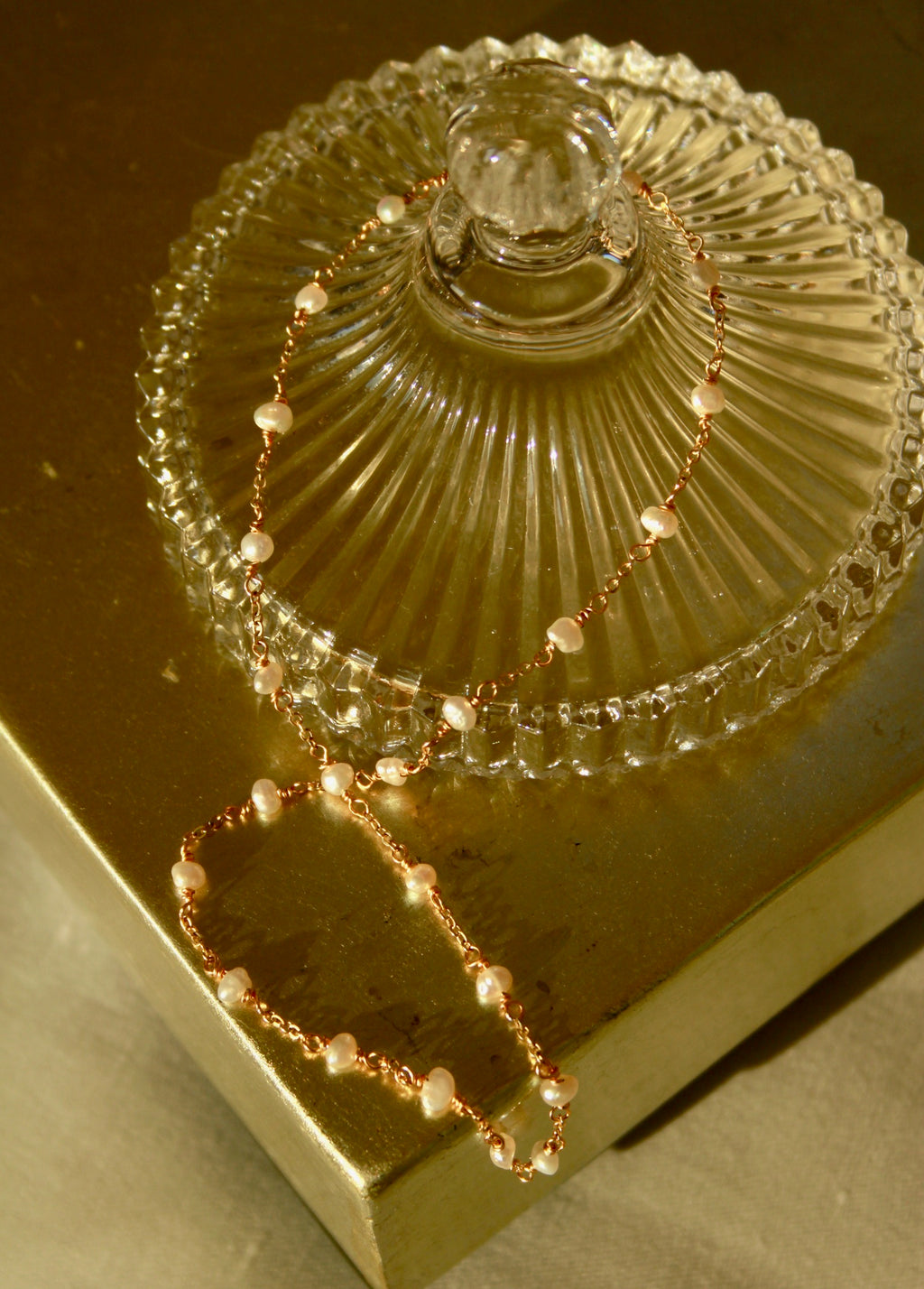 Ophelia seed pearl and chain necklace