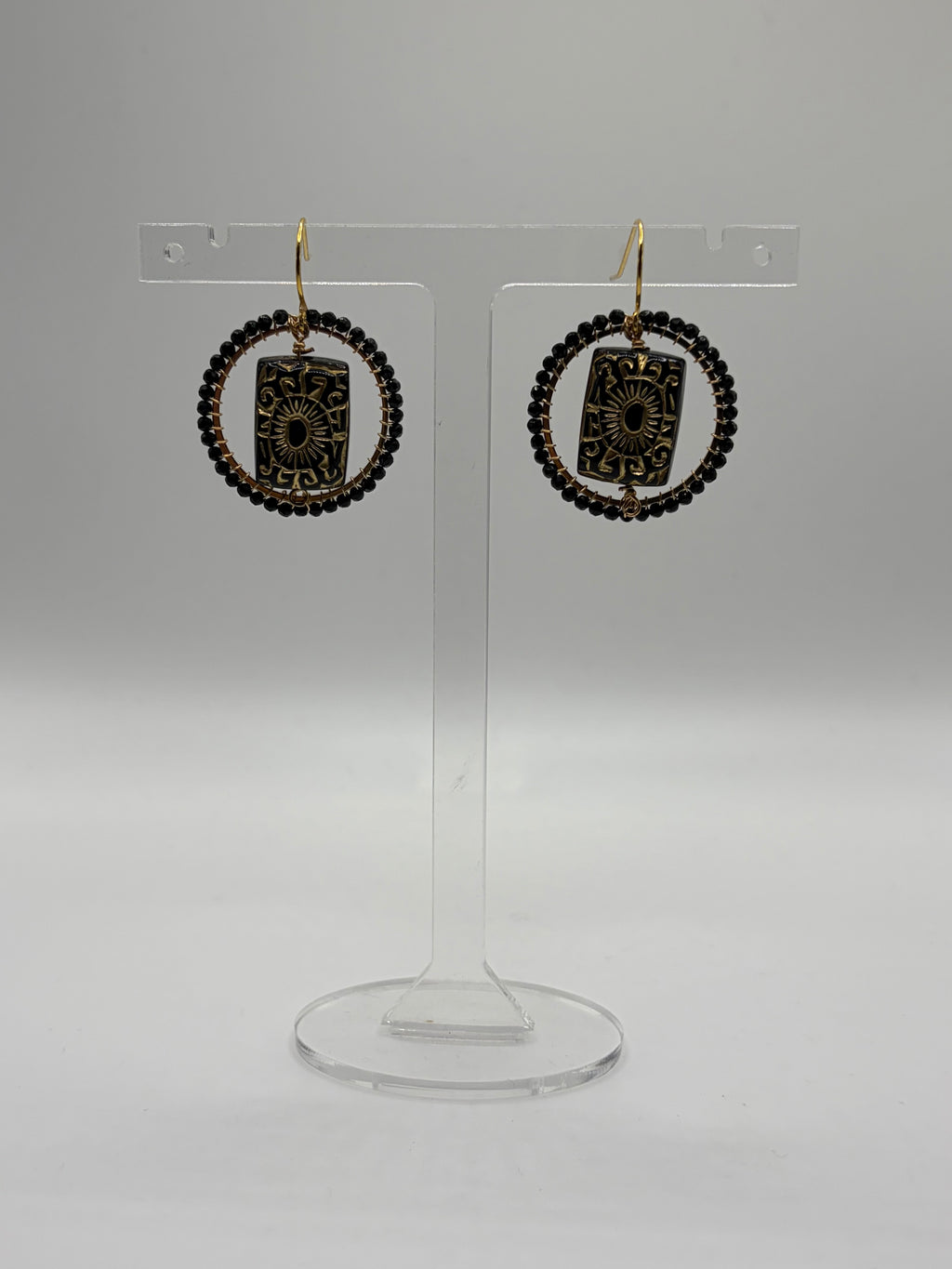 Medium Eléonore vintage bead inspired beaded earrings