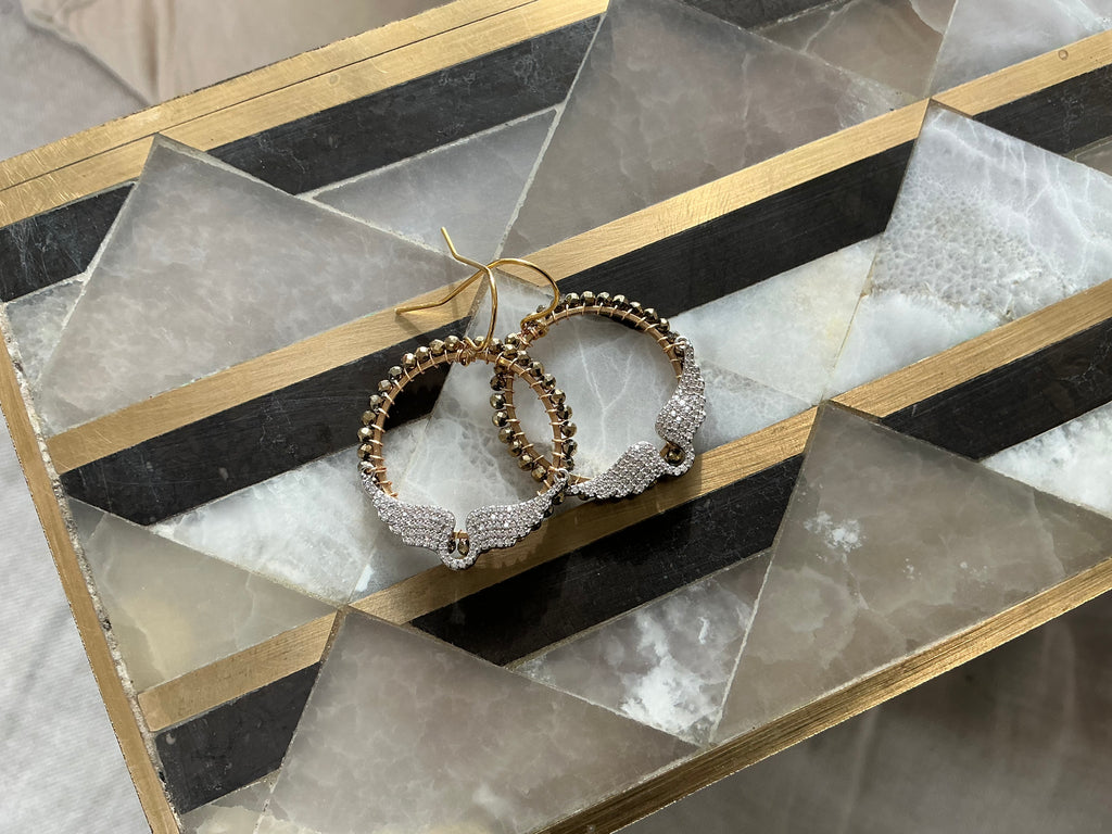 Medium Angel wing earrings