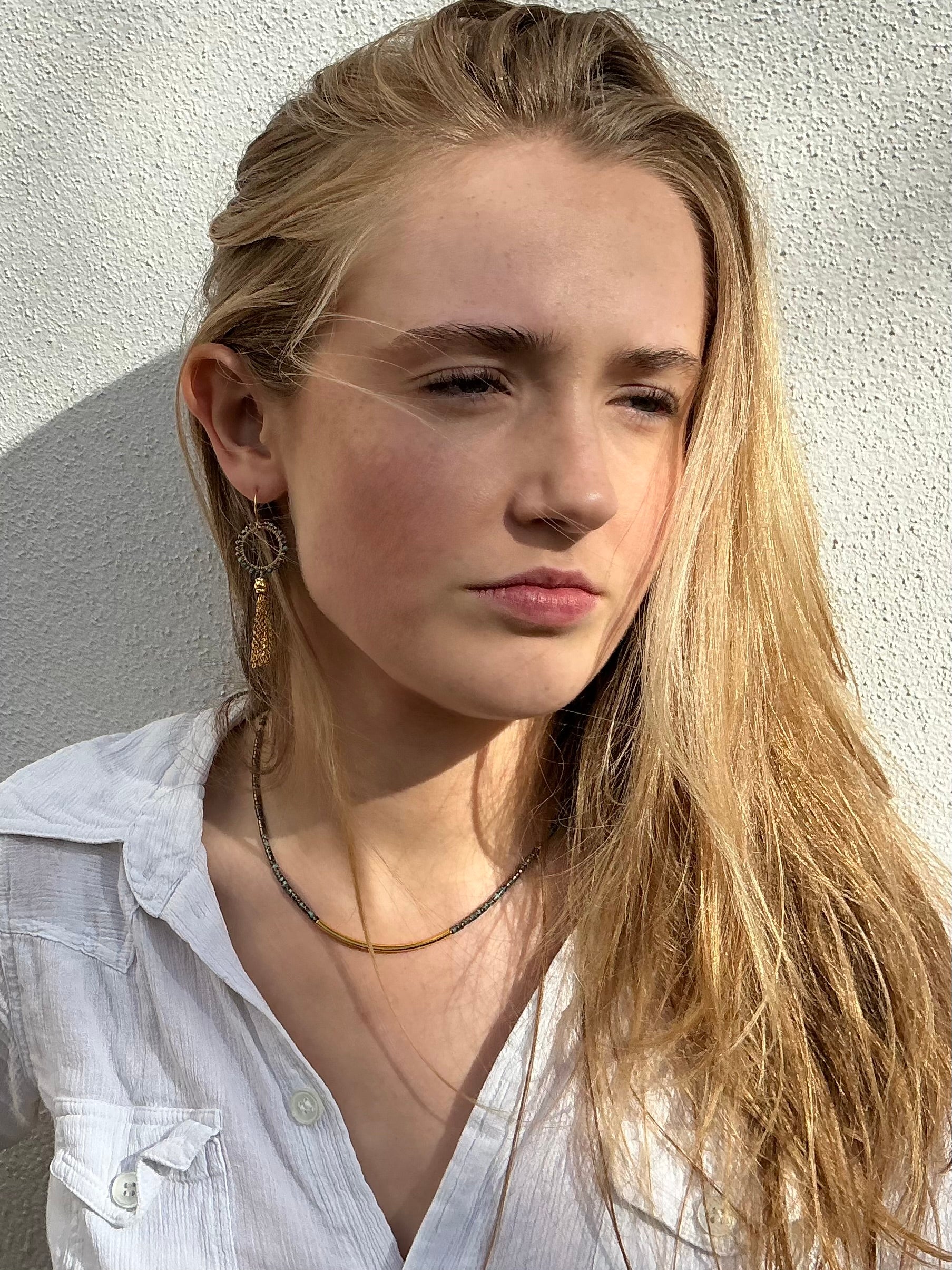 Marina mini ombré beaded tassel earrings