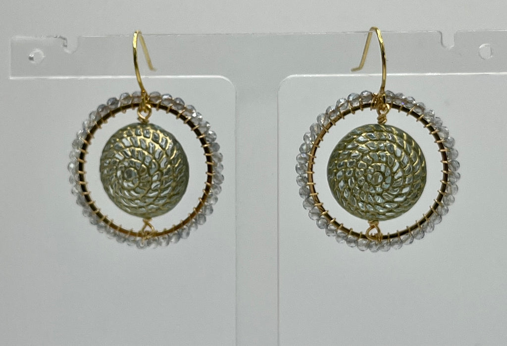 Elsa vintage bead inspired medium beaded earrings