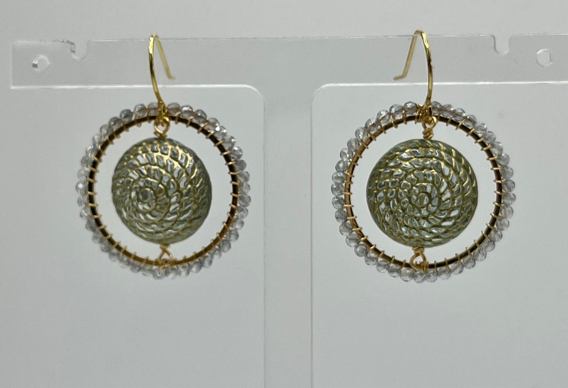 Elsa vintage bead inspired medium beaded earrings