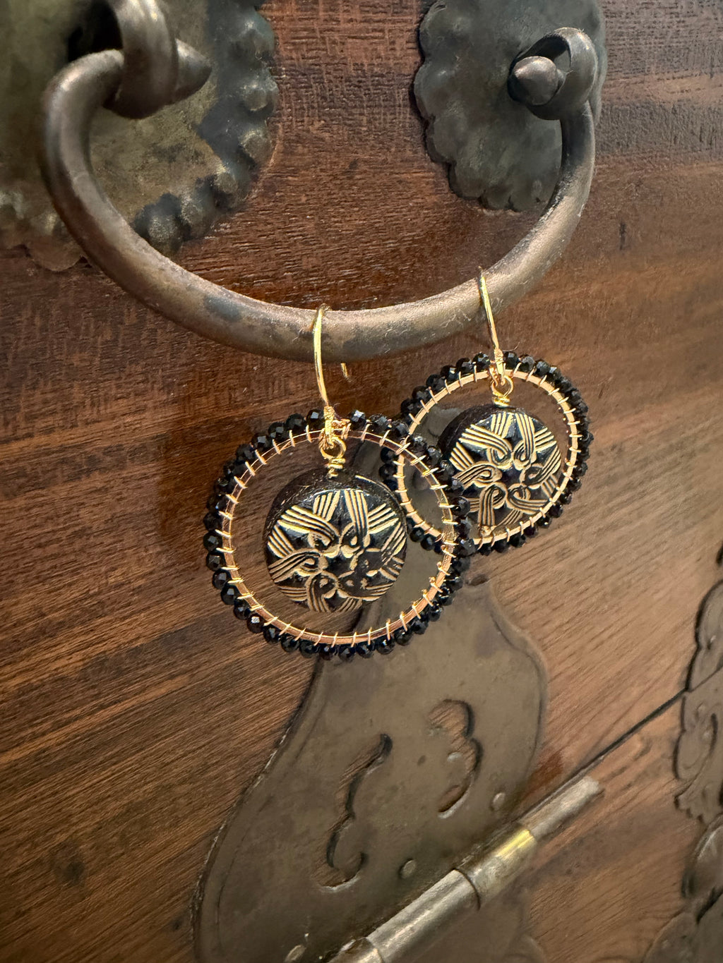 Clèmence vintage bead inspired beaded earrings