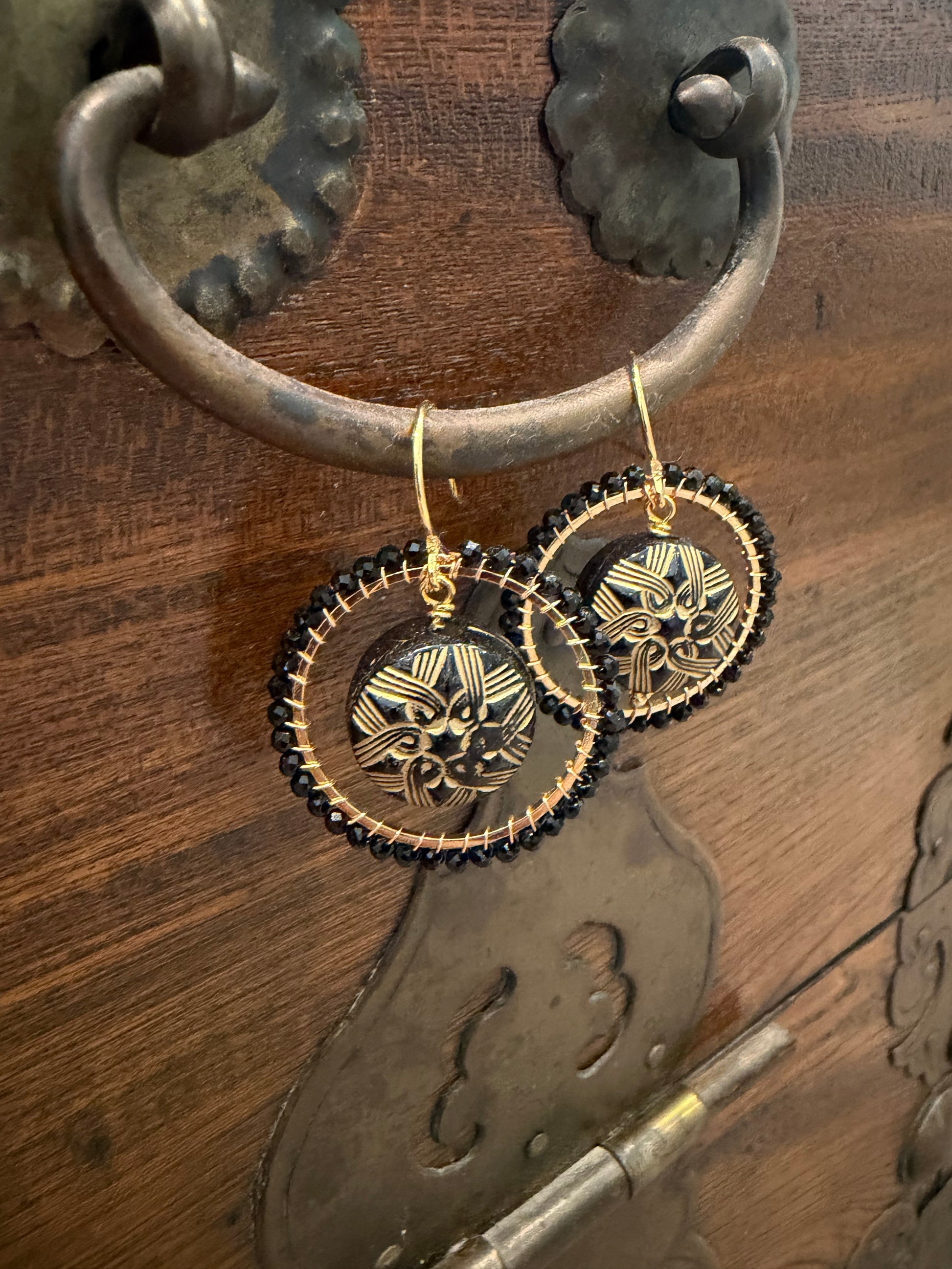 Clèmence vintage bead inspired beaded earrings