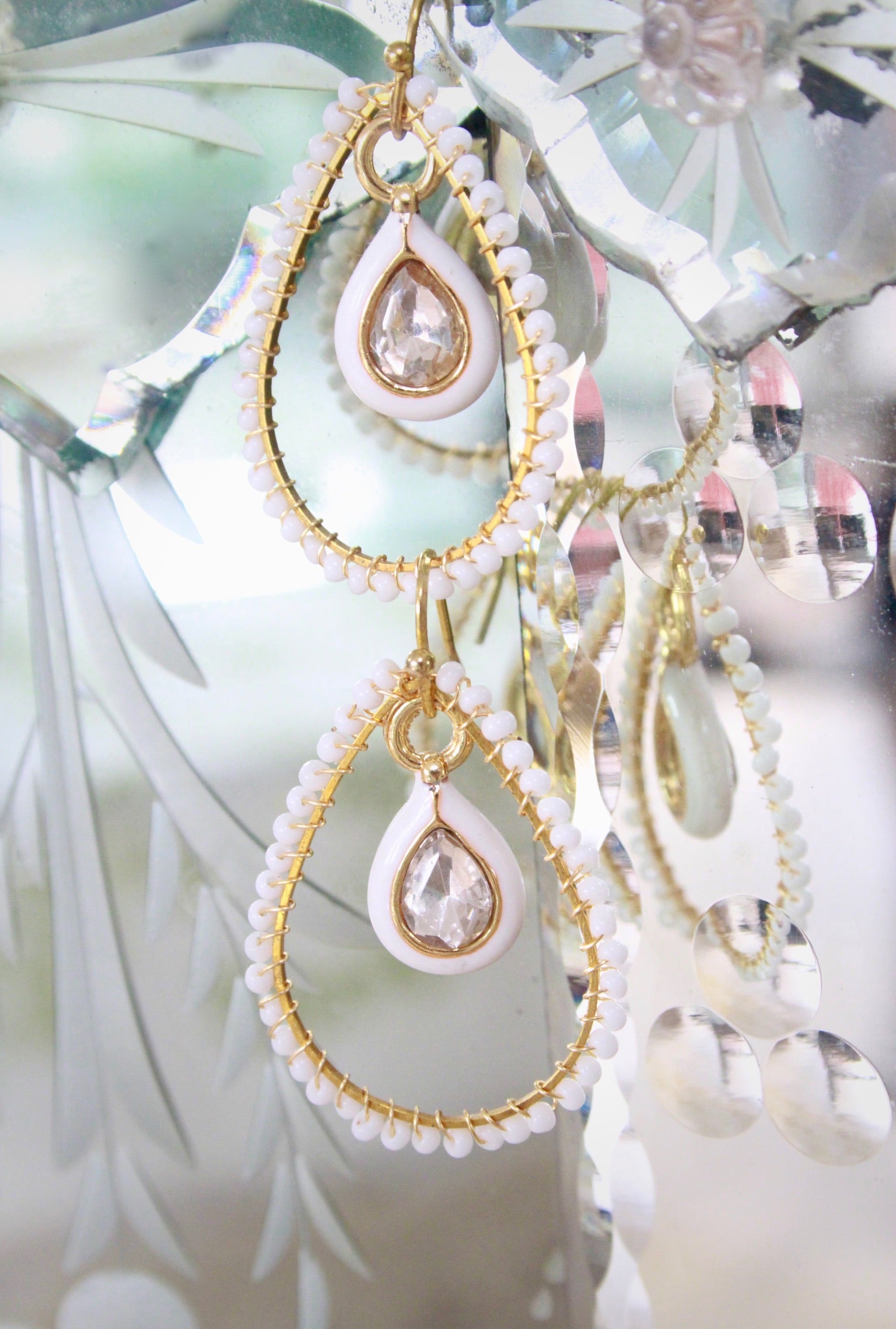 Medium Opaline Teardrop Earrings