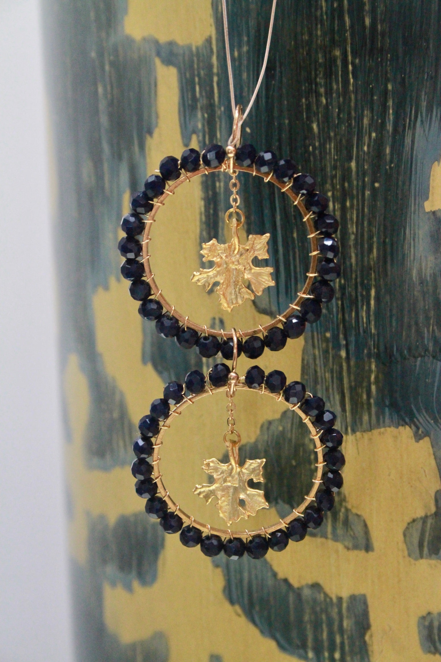 Large Celeste Leaf Earrings