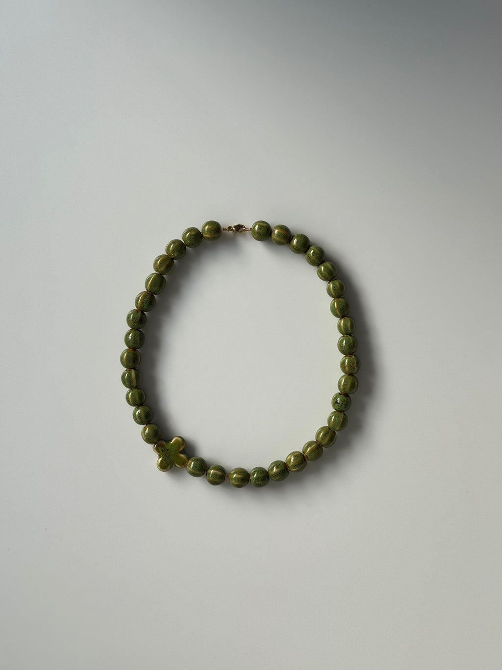 Antonia ceramic beaded necklaces with cross