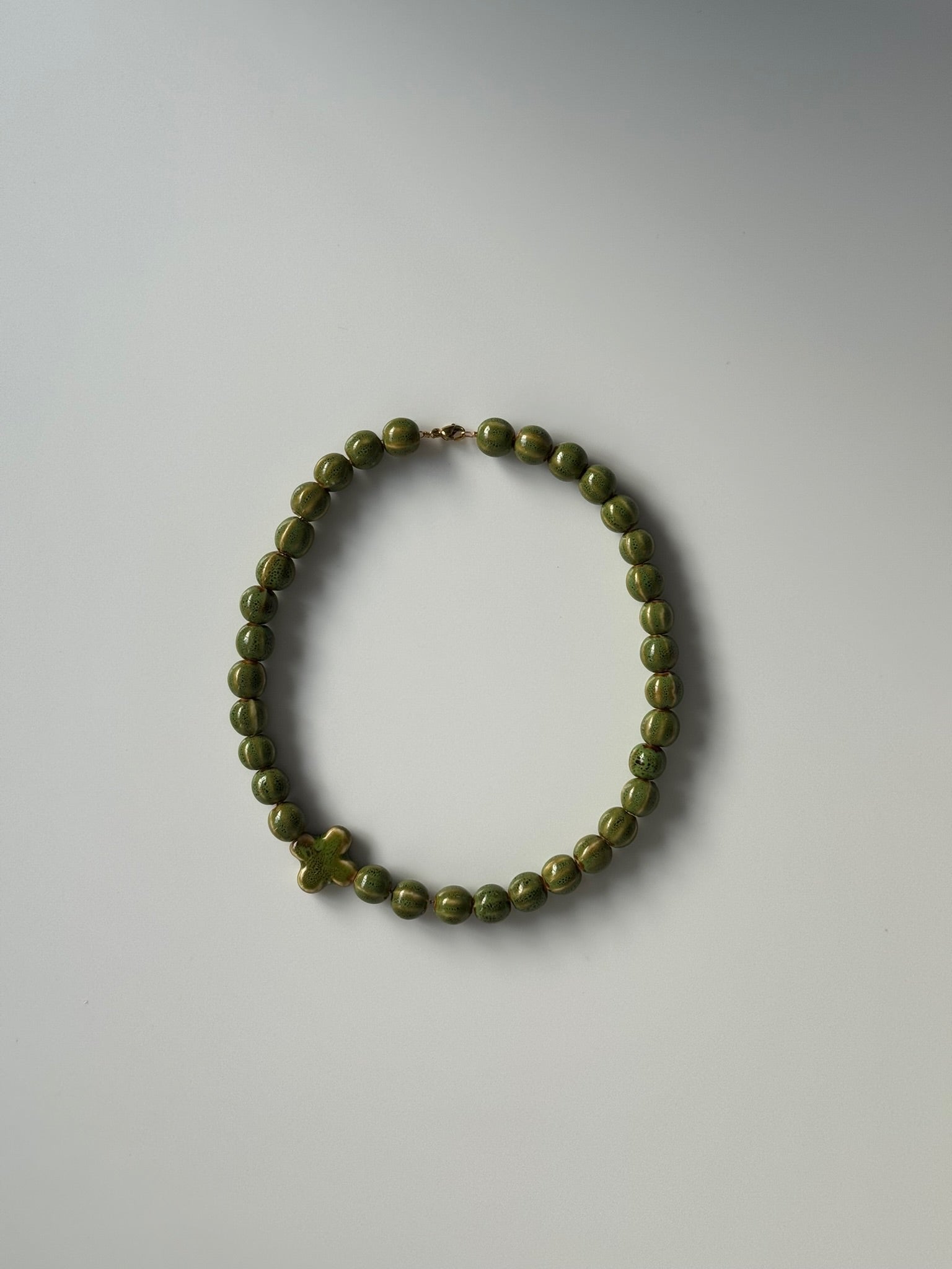Antonia ceramic beaded necklaces with cross