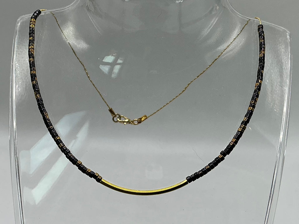 Rosalind ombré beaded snake necklace