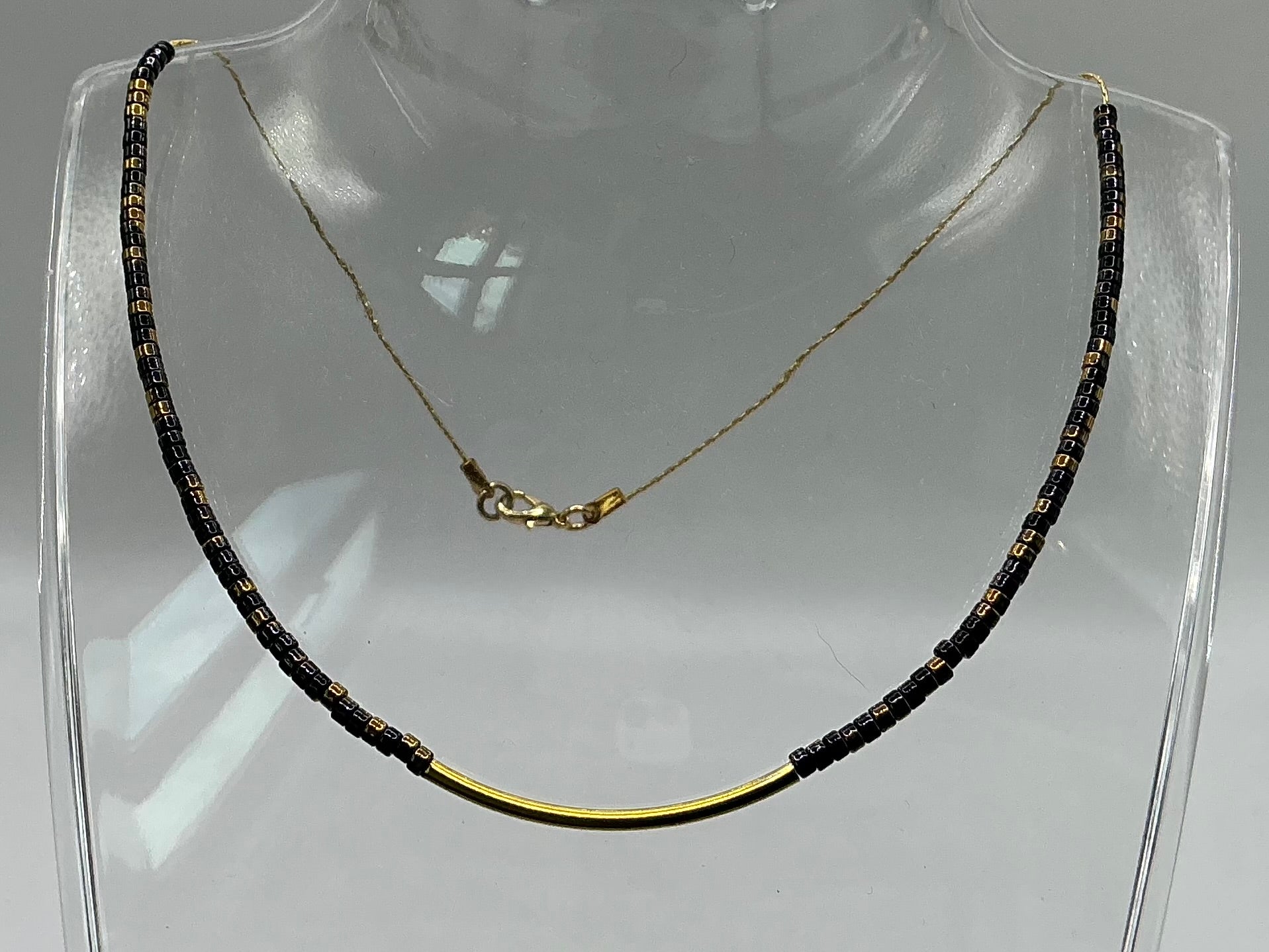 Rosalind ombré beaded snake necklace