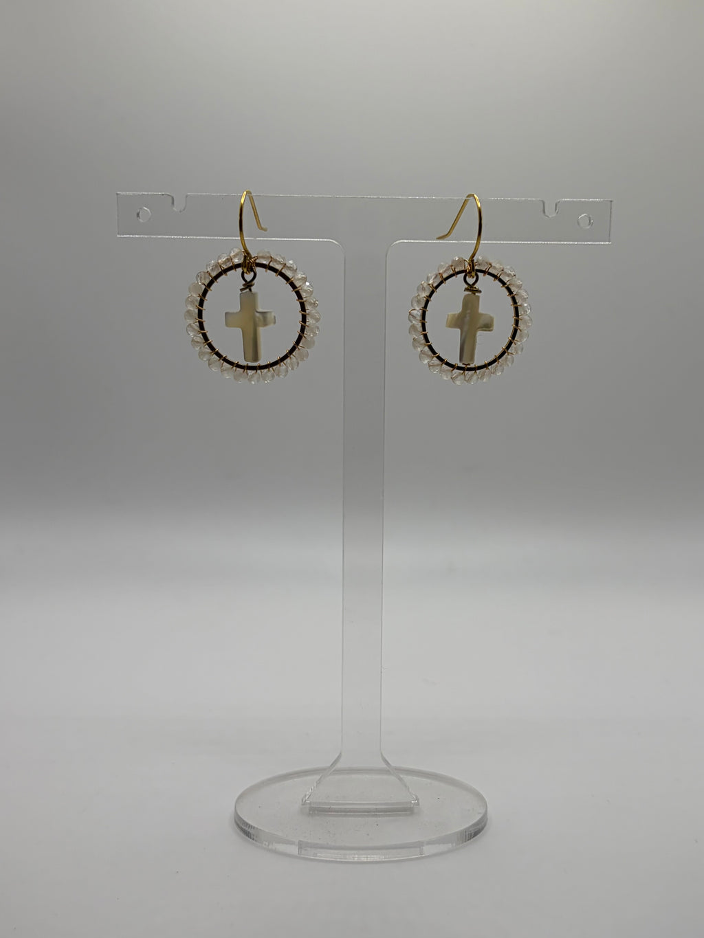 Small Sea Shell cross earrings
