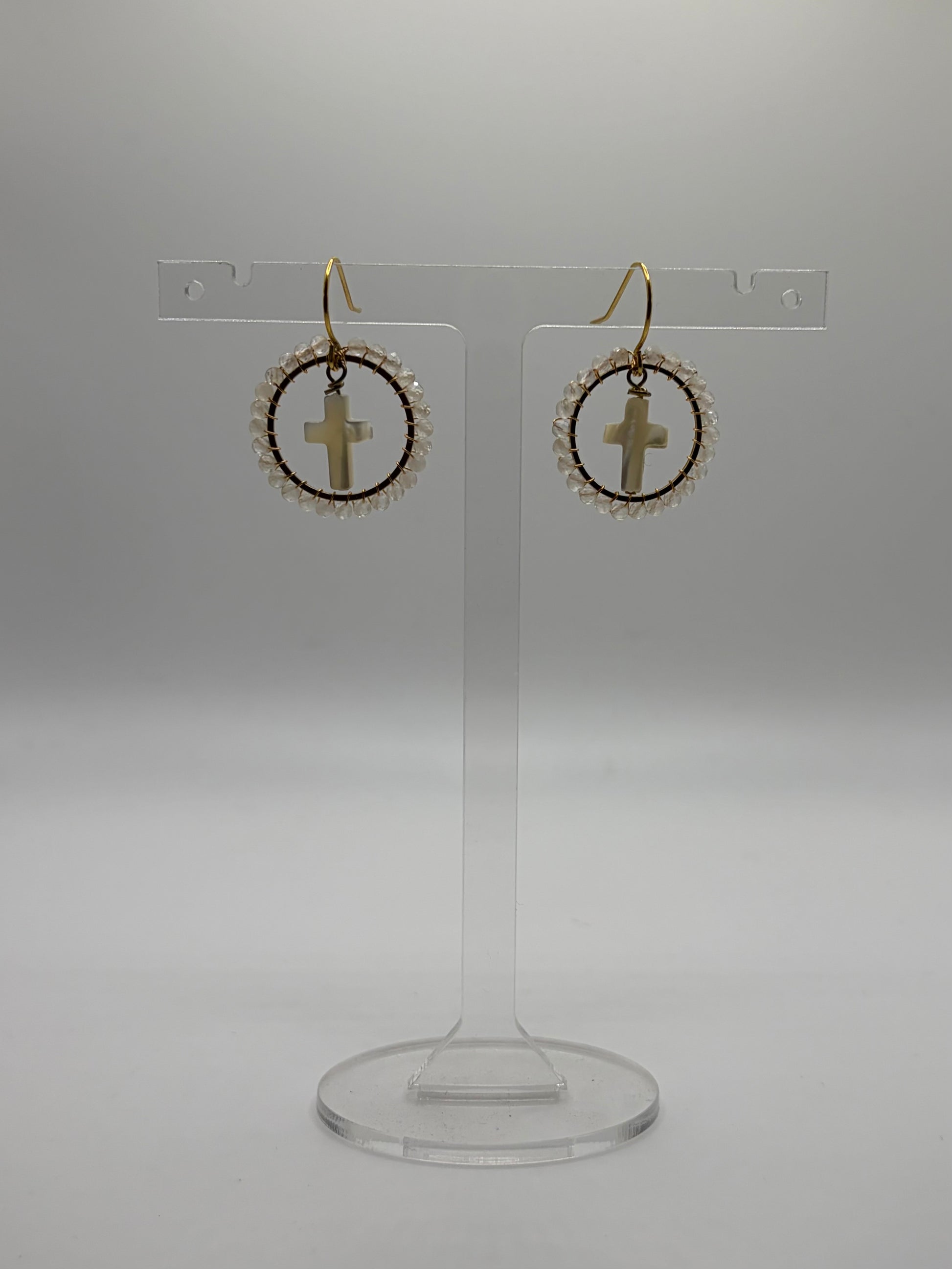 Small Sea Shell cross earrings