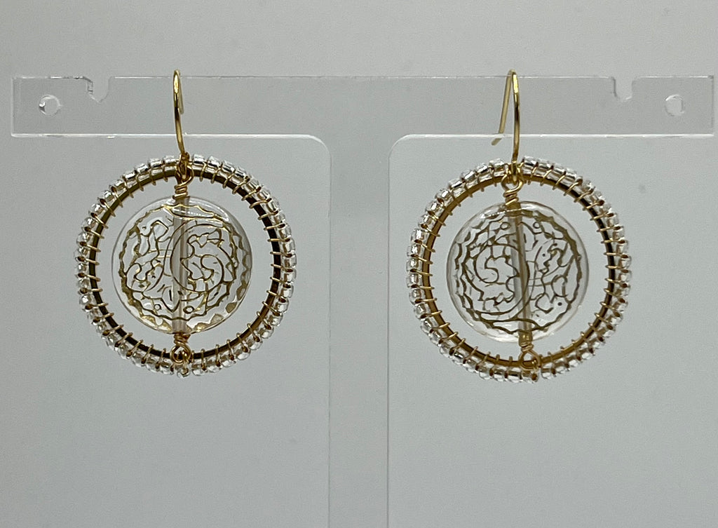 Charity vintage bead inspired beaded earrings