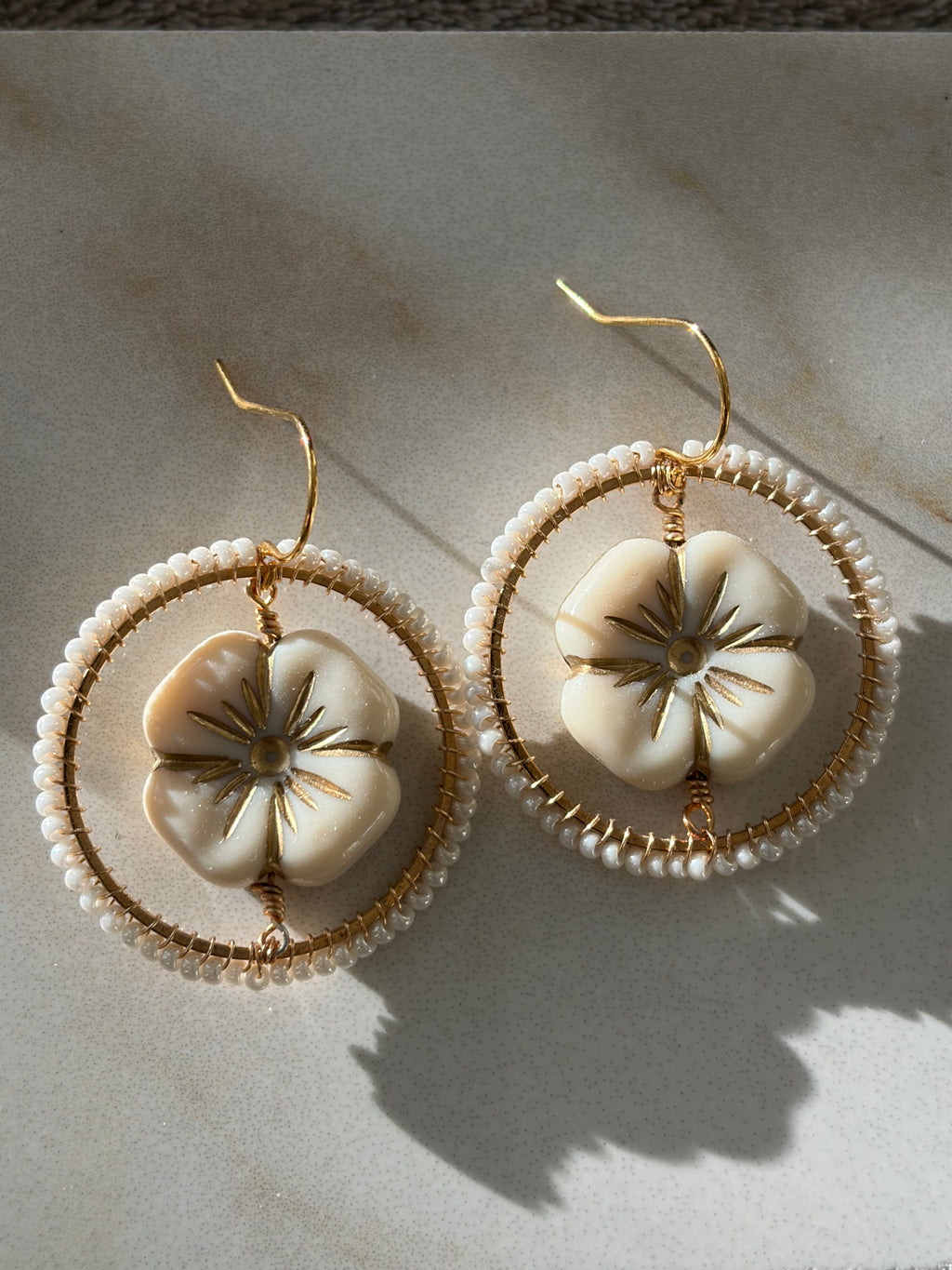 Eugénie Vintage bead inspired beaded earrings