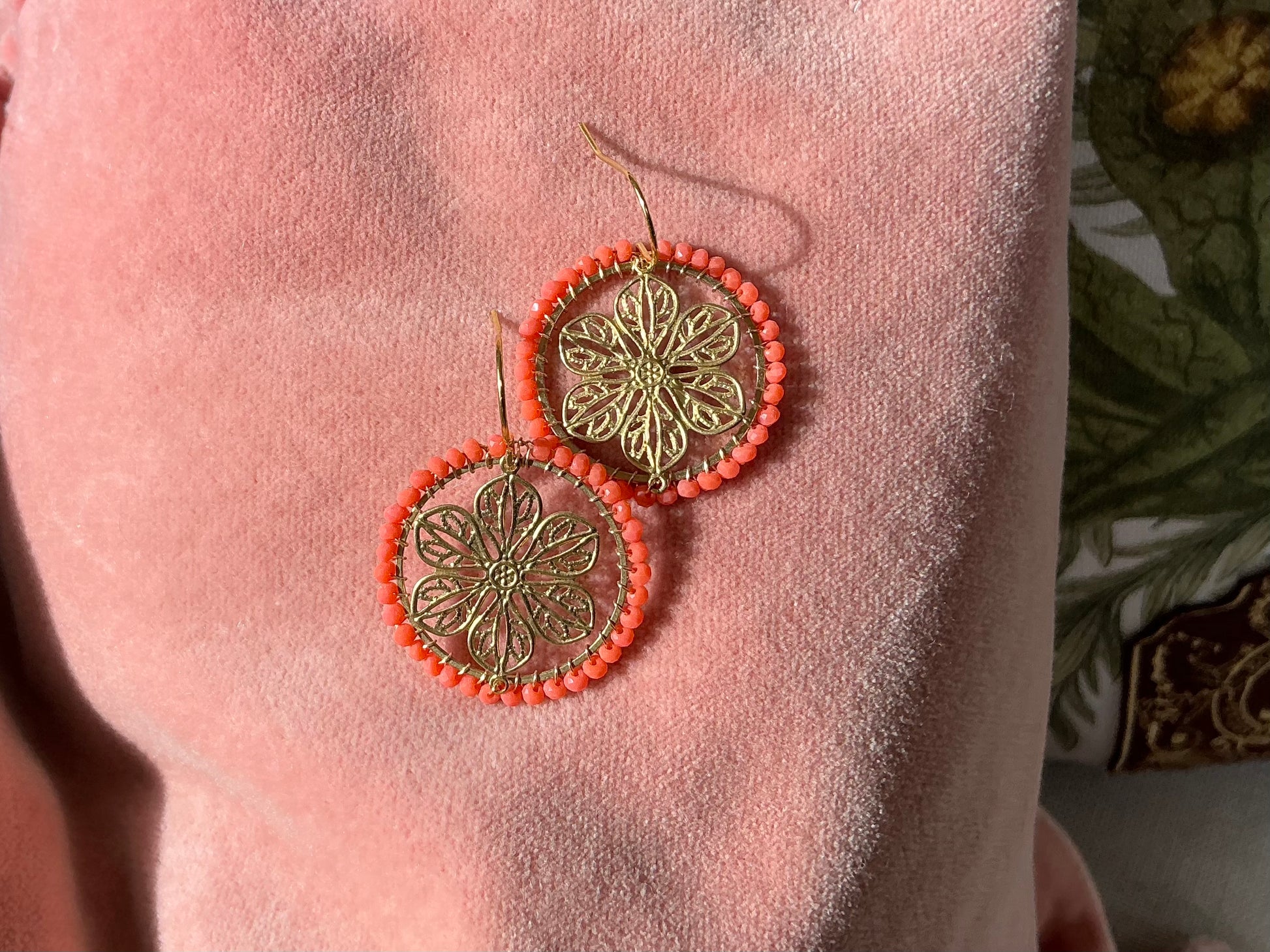 Medium Filigree flower earrings
