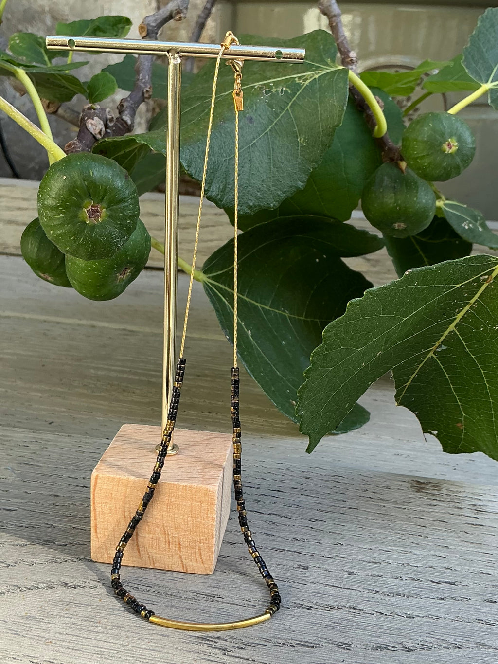 Rosalind ombré beaded snake necklace
