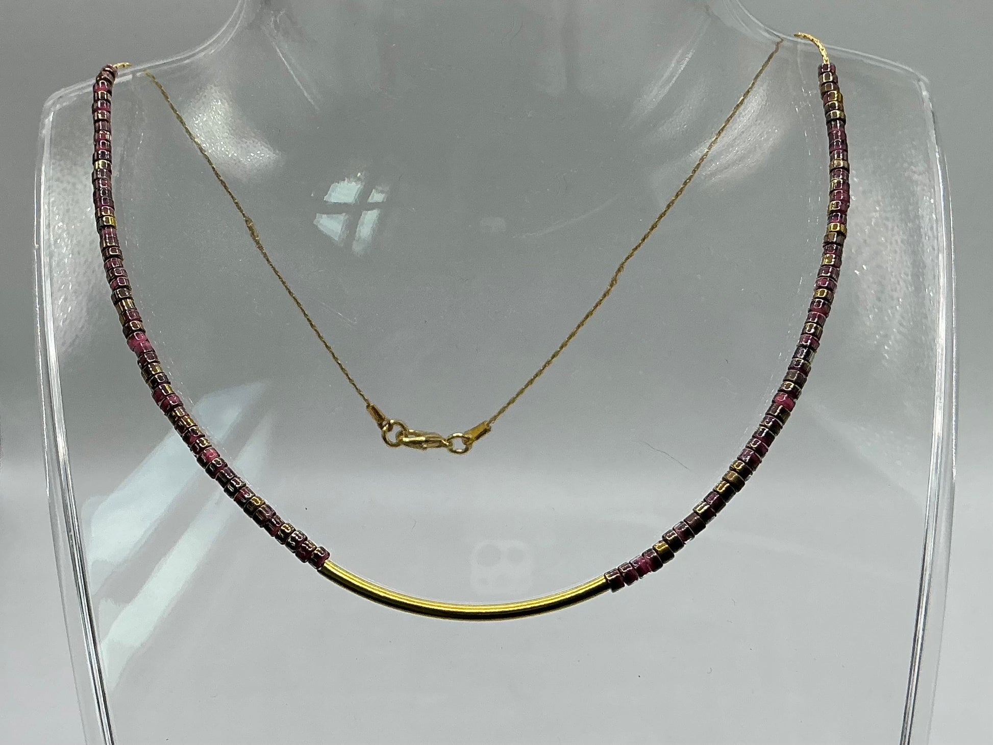Roselind ombré beaded snake necklace