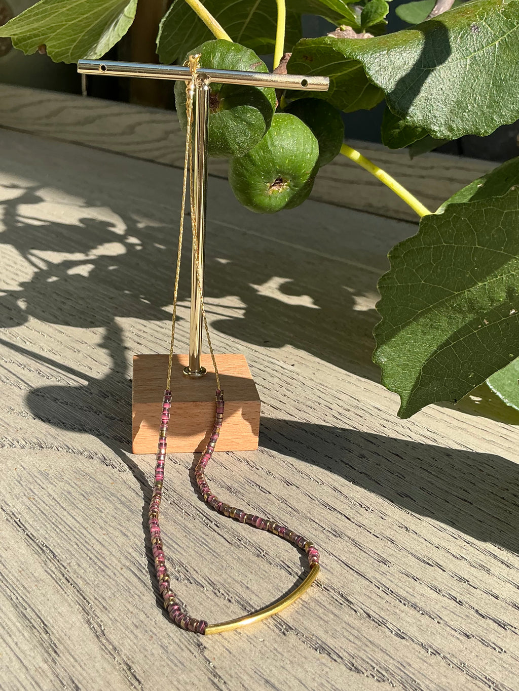 Rosalind ombré beaded snake necklace