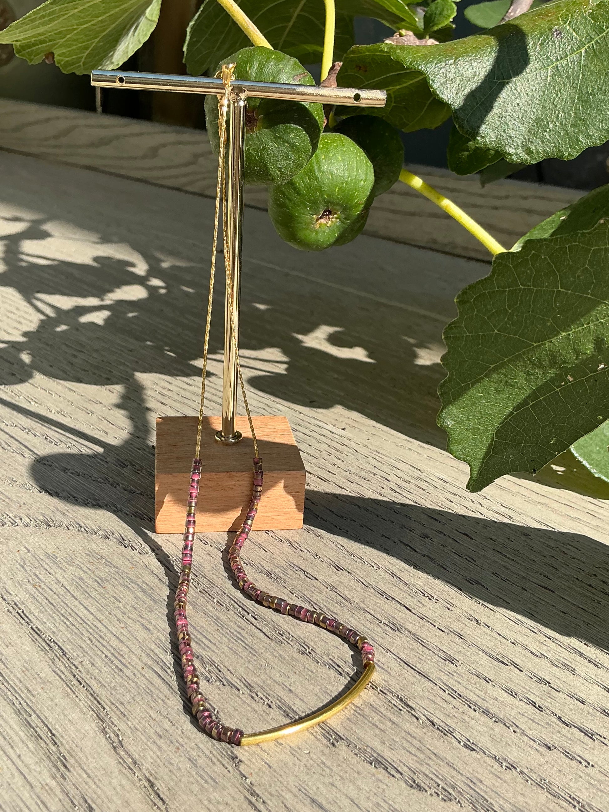 Rosalind ombré beaded snake necklace