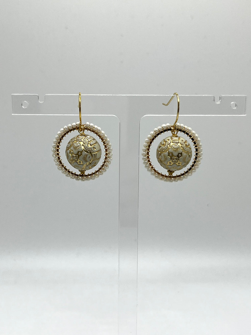 Léone vintage bead inspired beaded earrings