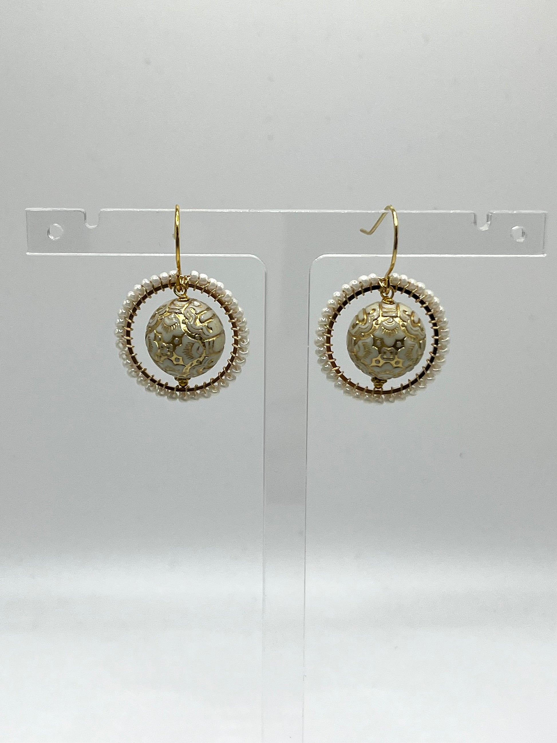 Léone vintage bead inspired beaded earrings