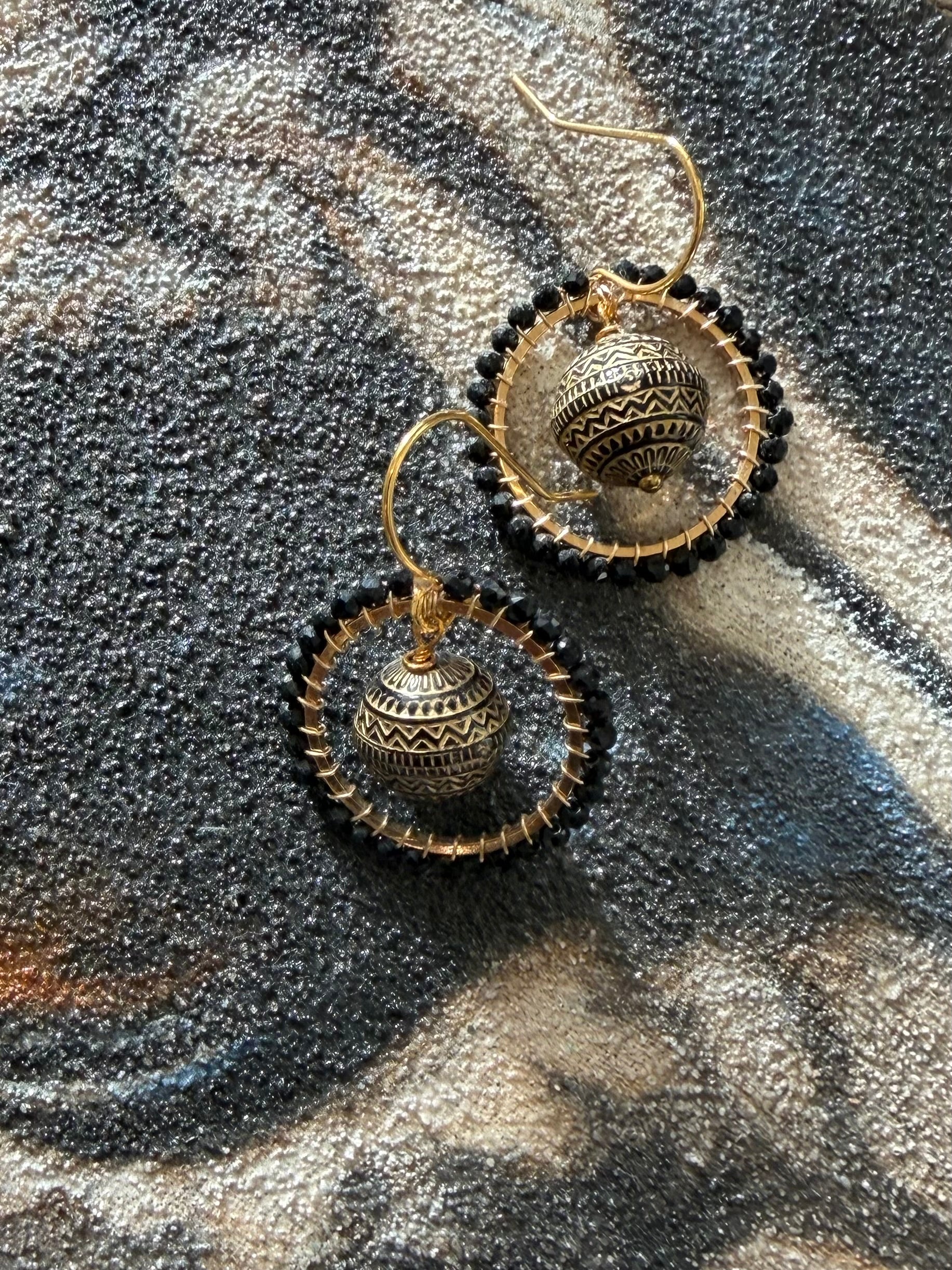 Élise vintage bead inspired beaded earrings