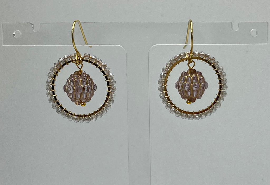 Tomasina vintage bead inspired beaded earrings