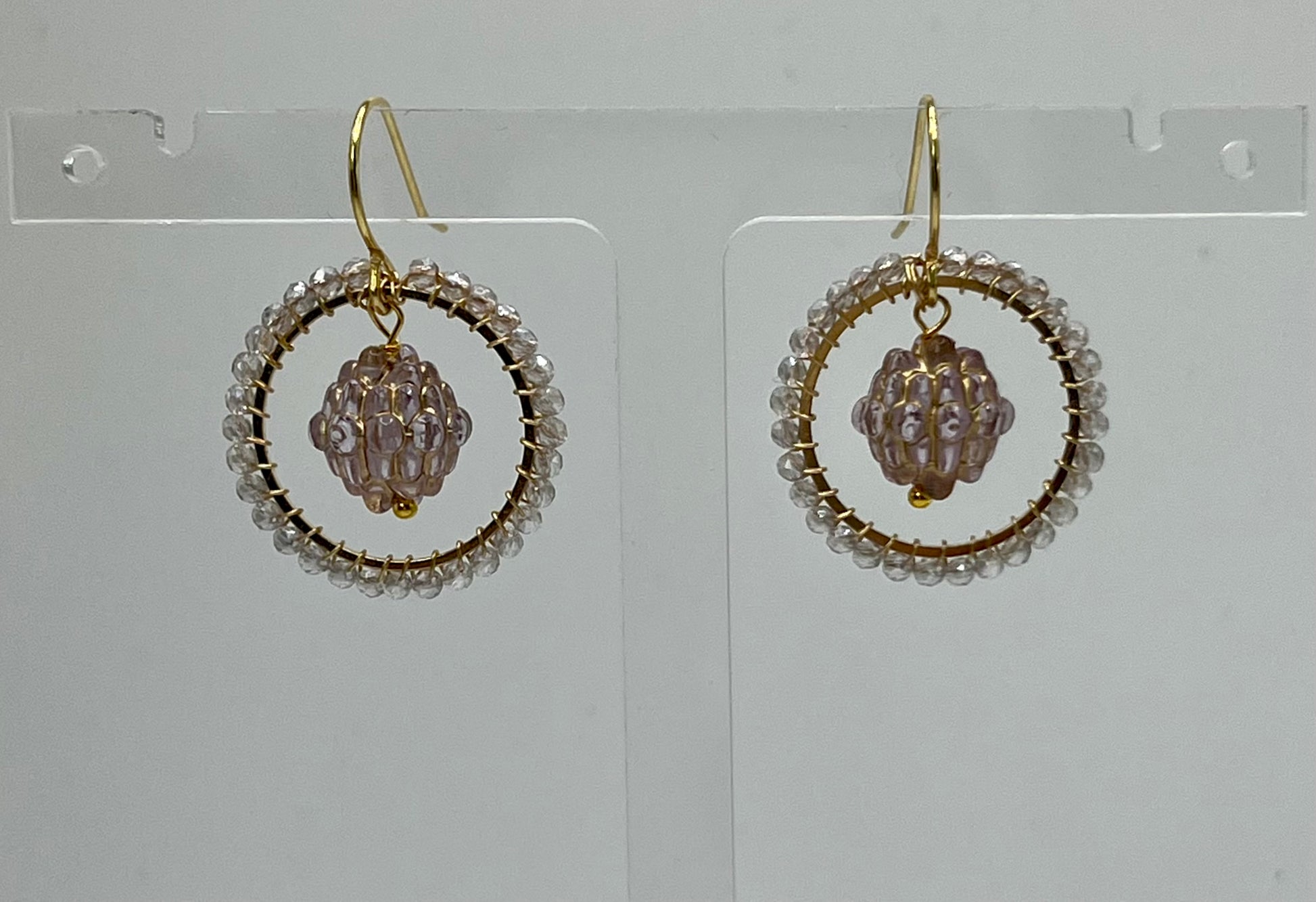 Tomasina vintage bead inspired beaded earrings