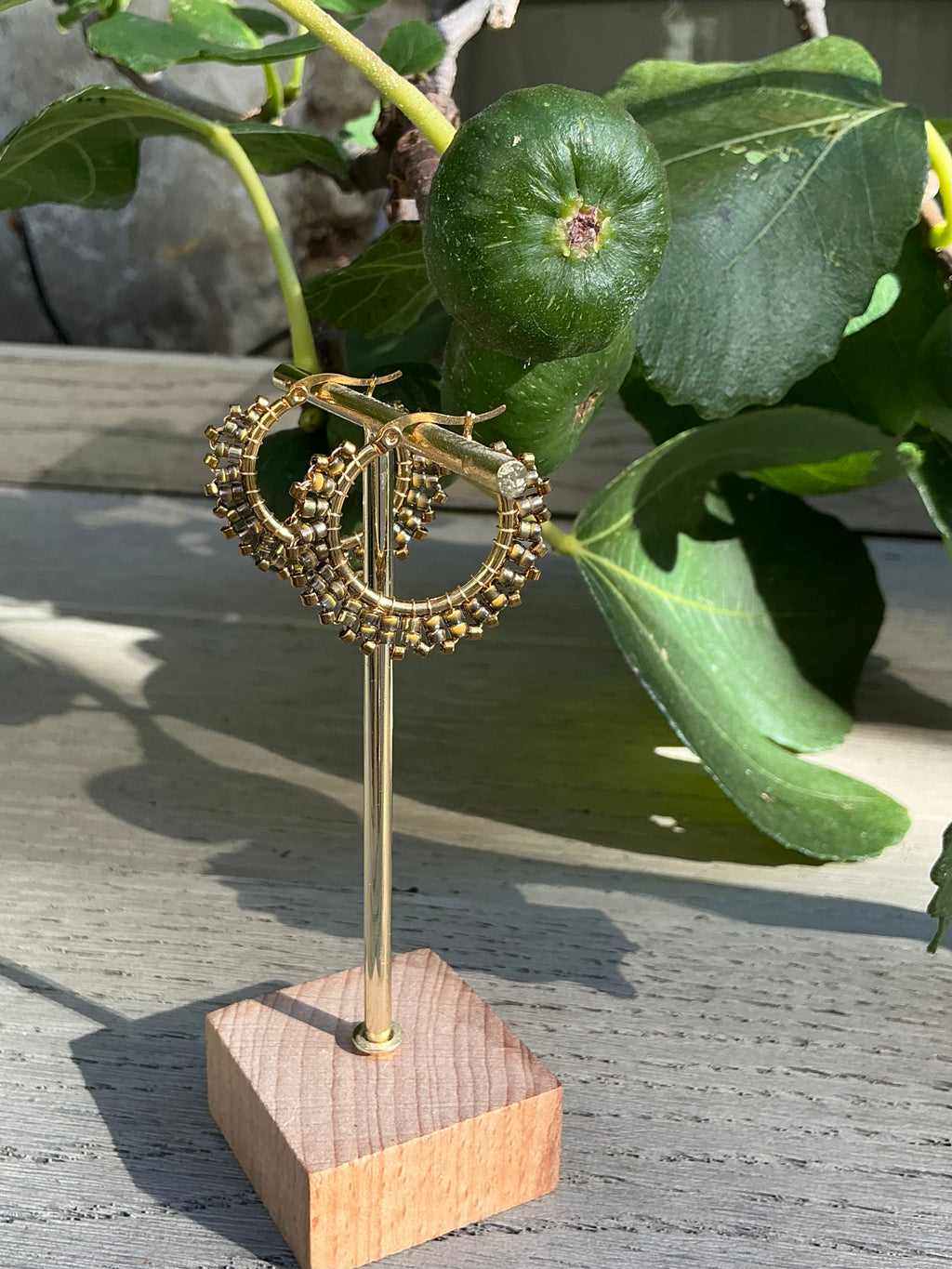 Small ombré hoop earrings