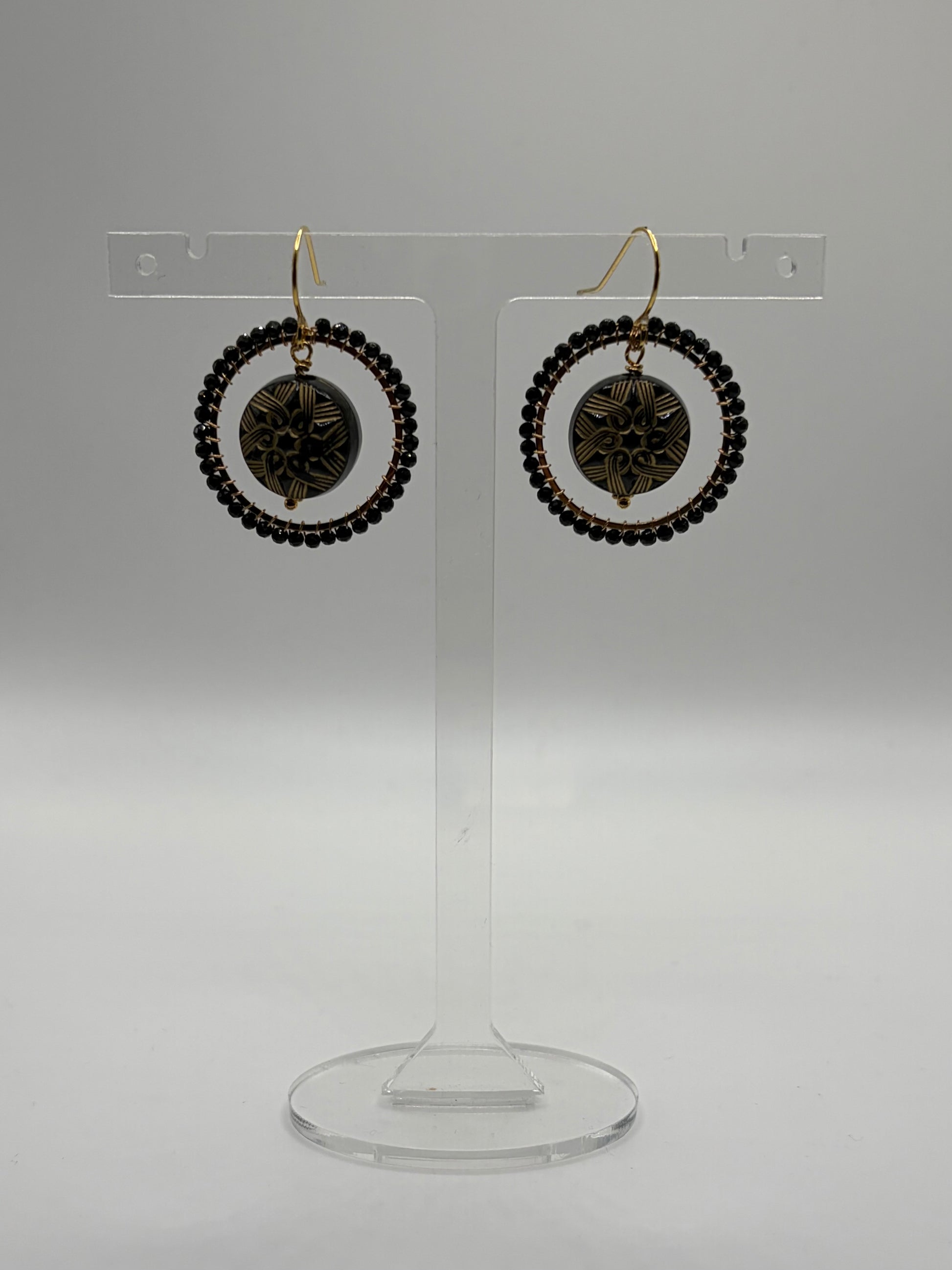 Clèmence vintage bead inspired beaded earrings