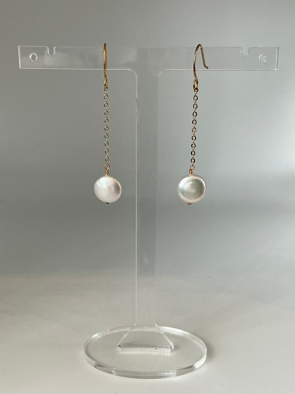 Petra coin pearl drop earrings