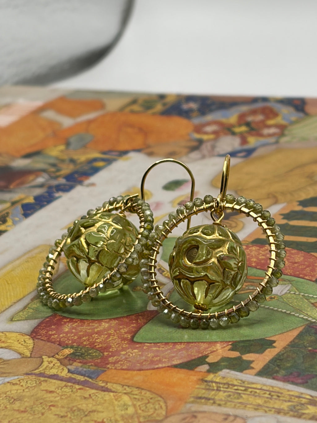 Georgiana vintage bead inspired beaded earrings