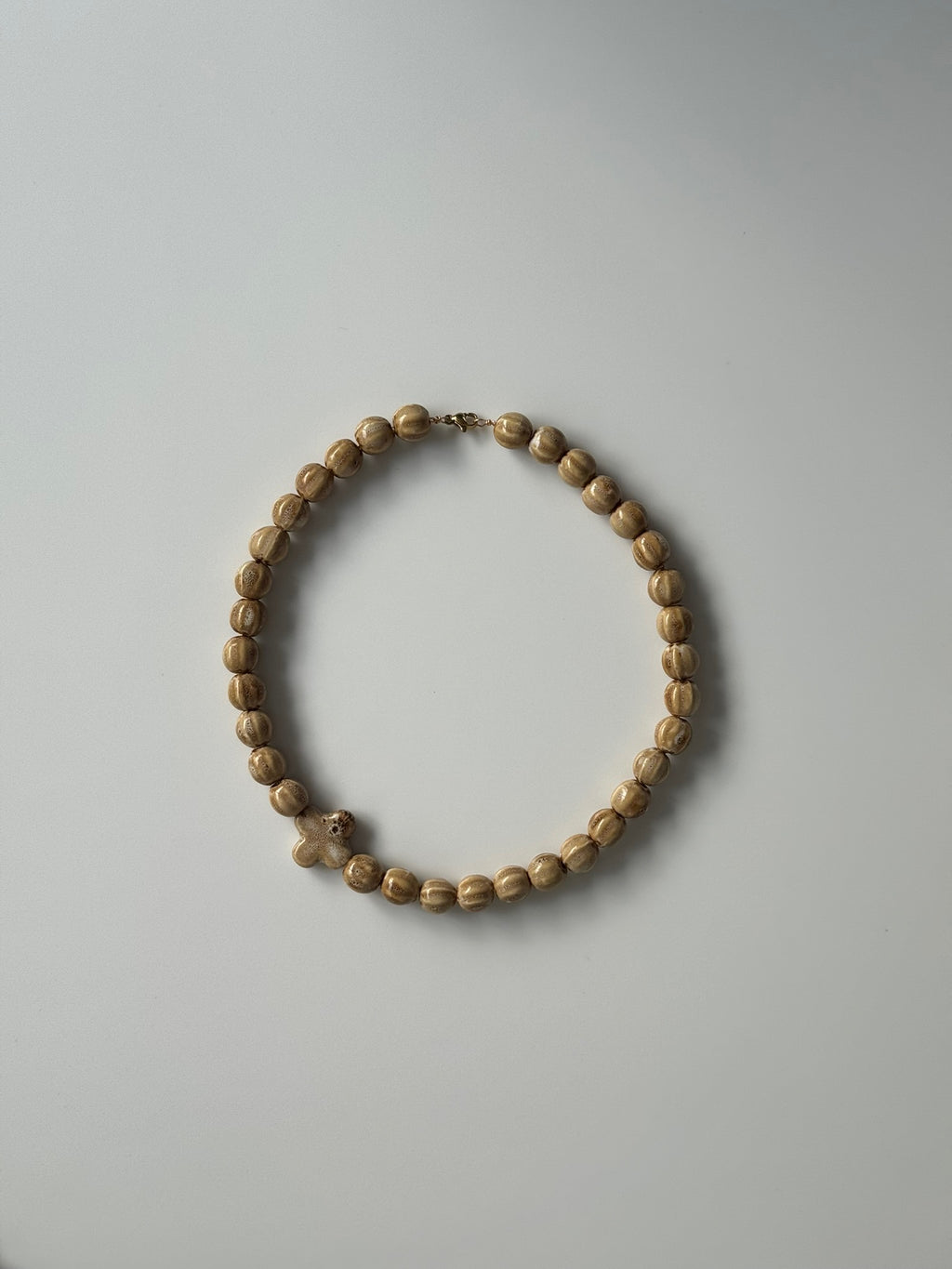 Antonia ceramic beaded necklaces with cross