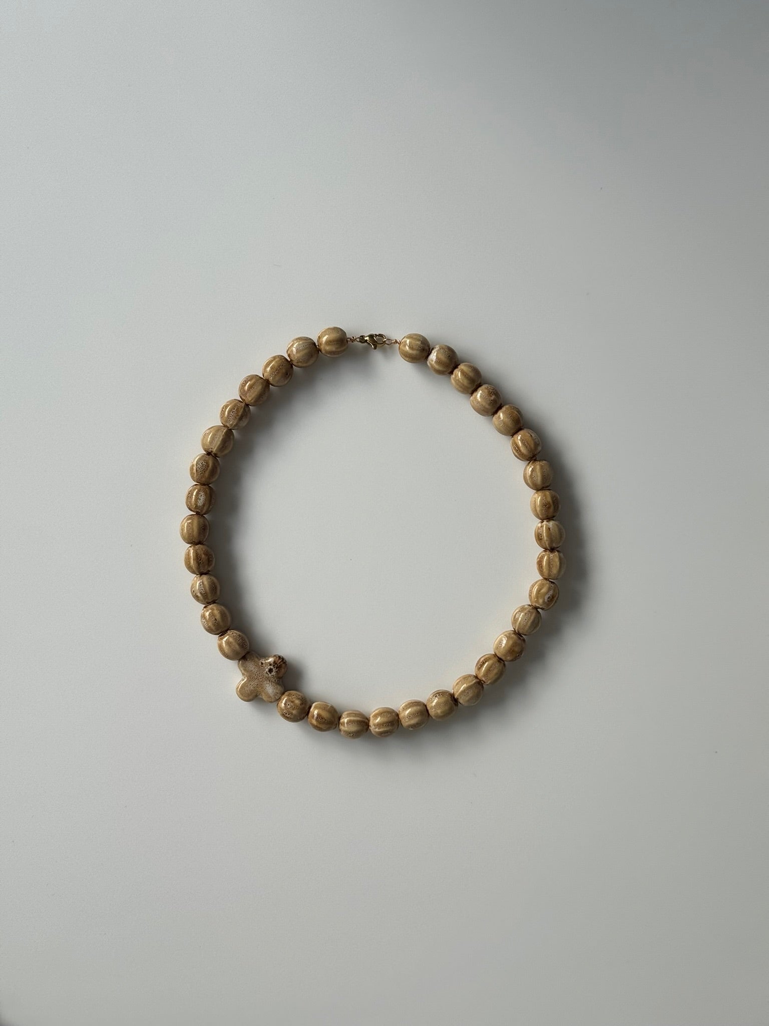Antonia ceramic beaded necklaces with cross