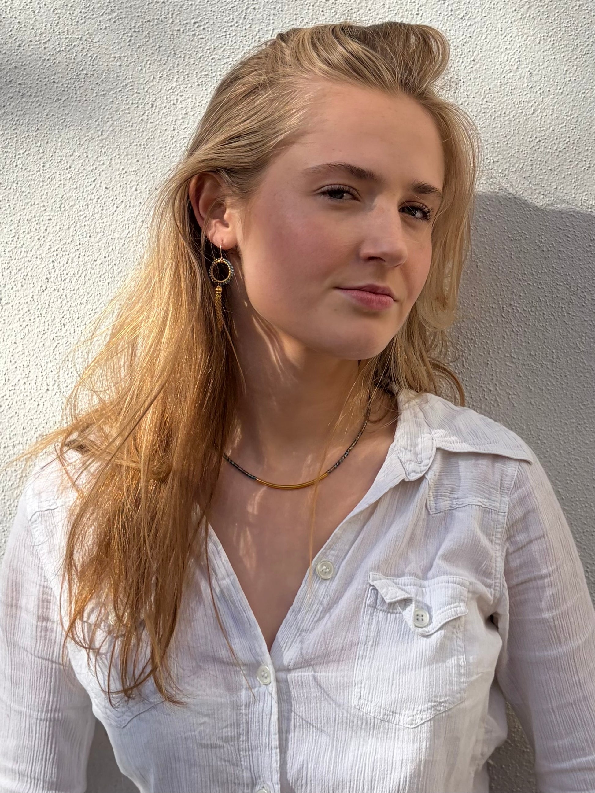 Rosalind ombré beaded snake necklace