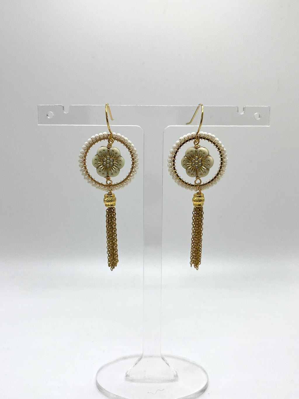 Florence vintage bead inspired beaded earrings