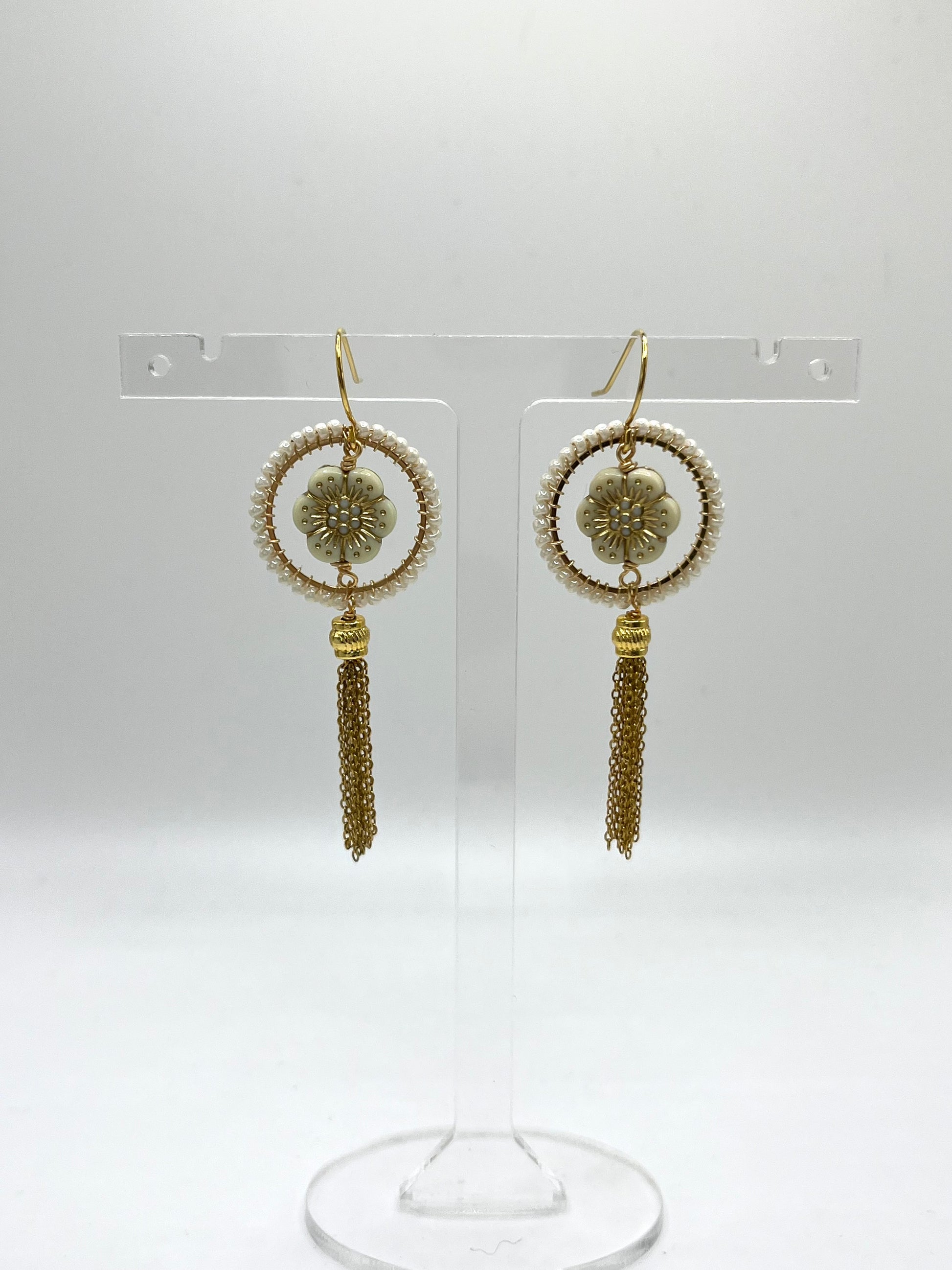 Florence vintage bead inspired beaded earrings