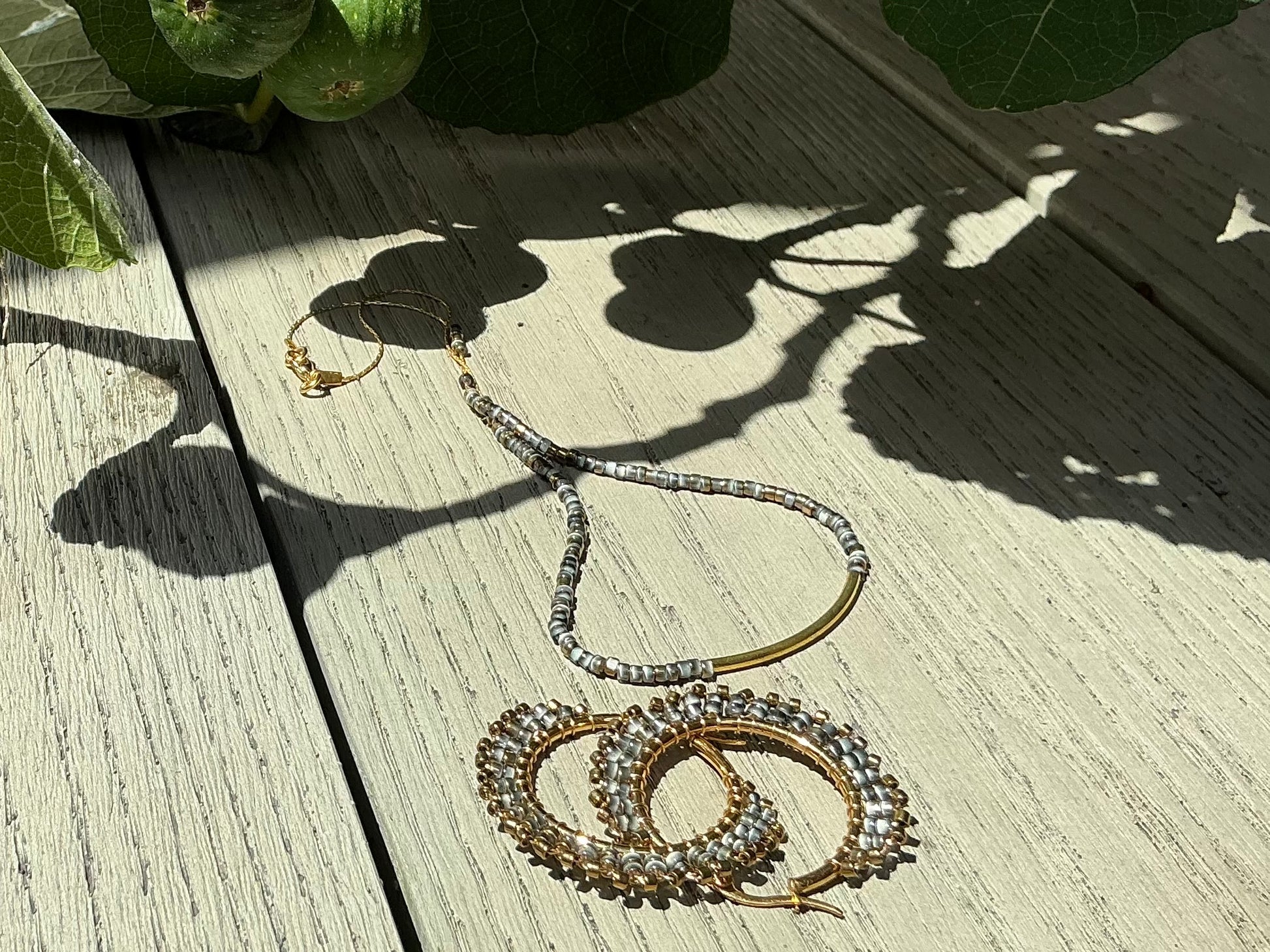 Rosalind ombré beaded snake necklace