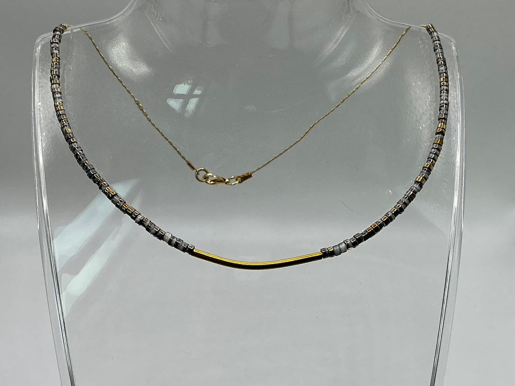 Rosalind ombré beaded snake necklace