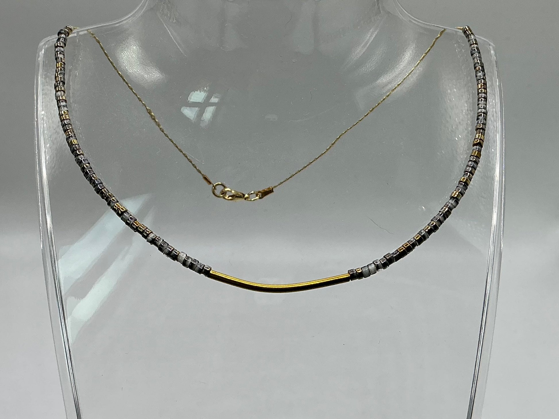 Rosalind ombré beaded snake necklace