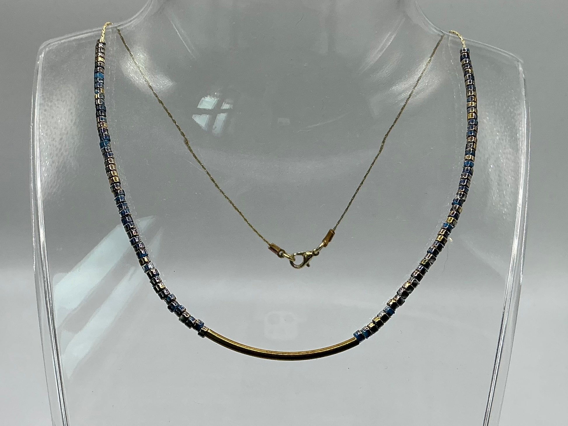 Rosalind ombré beaded snake necklace