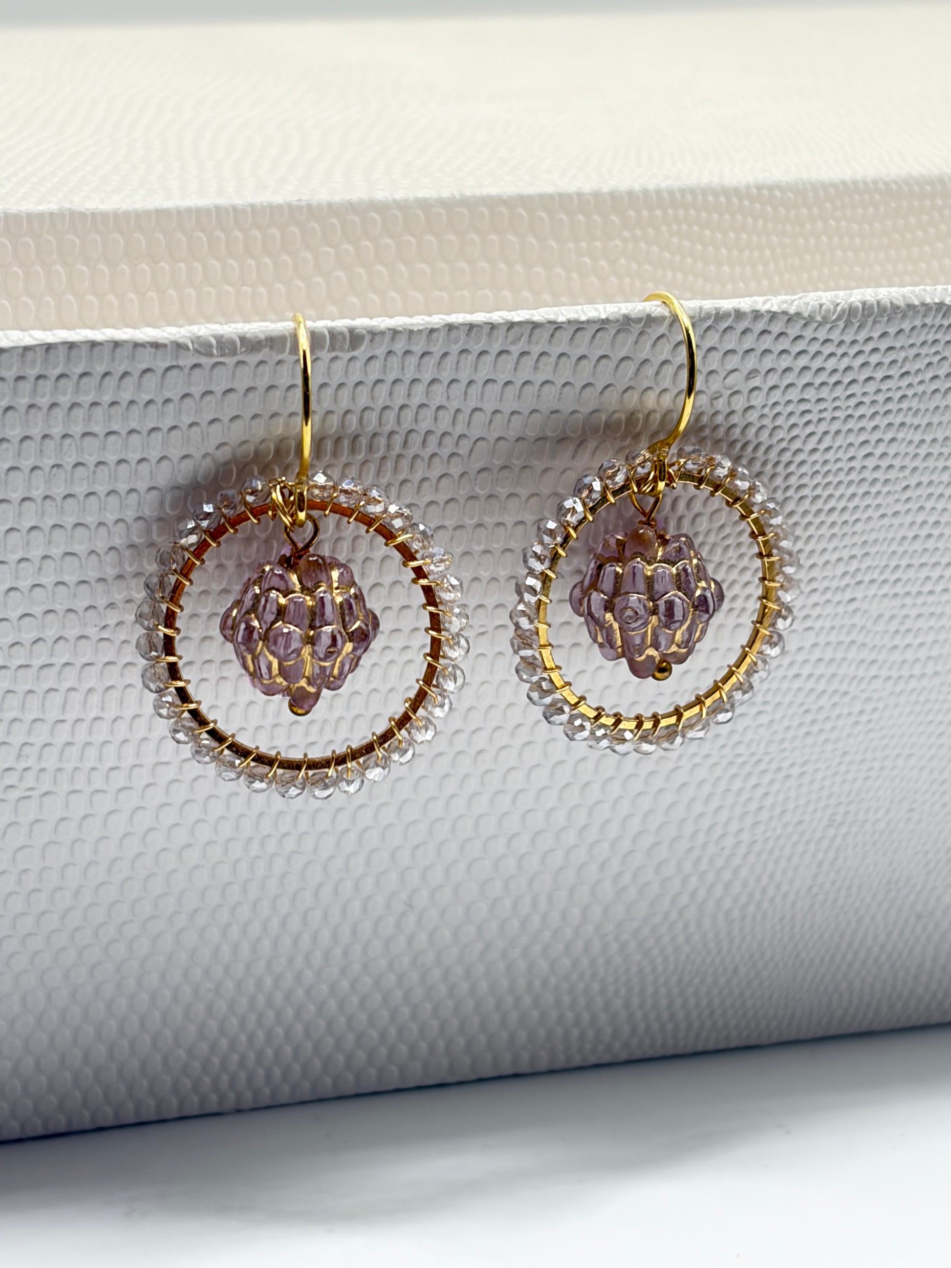 Tomasina vintage bead inspired beaded earrings