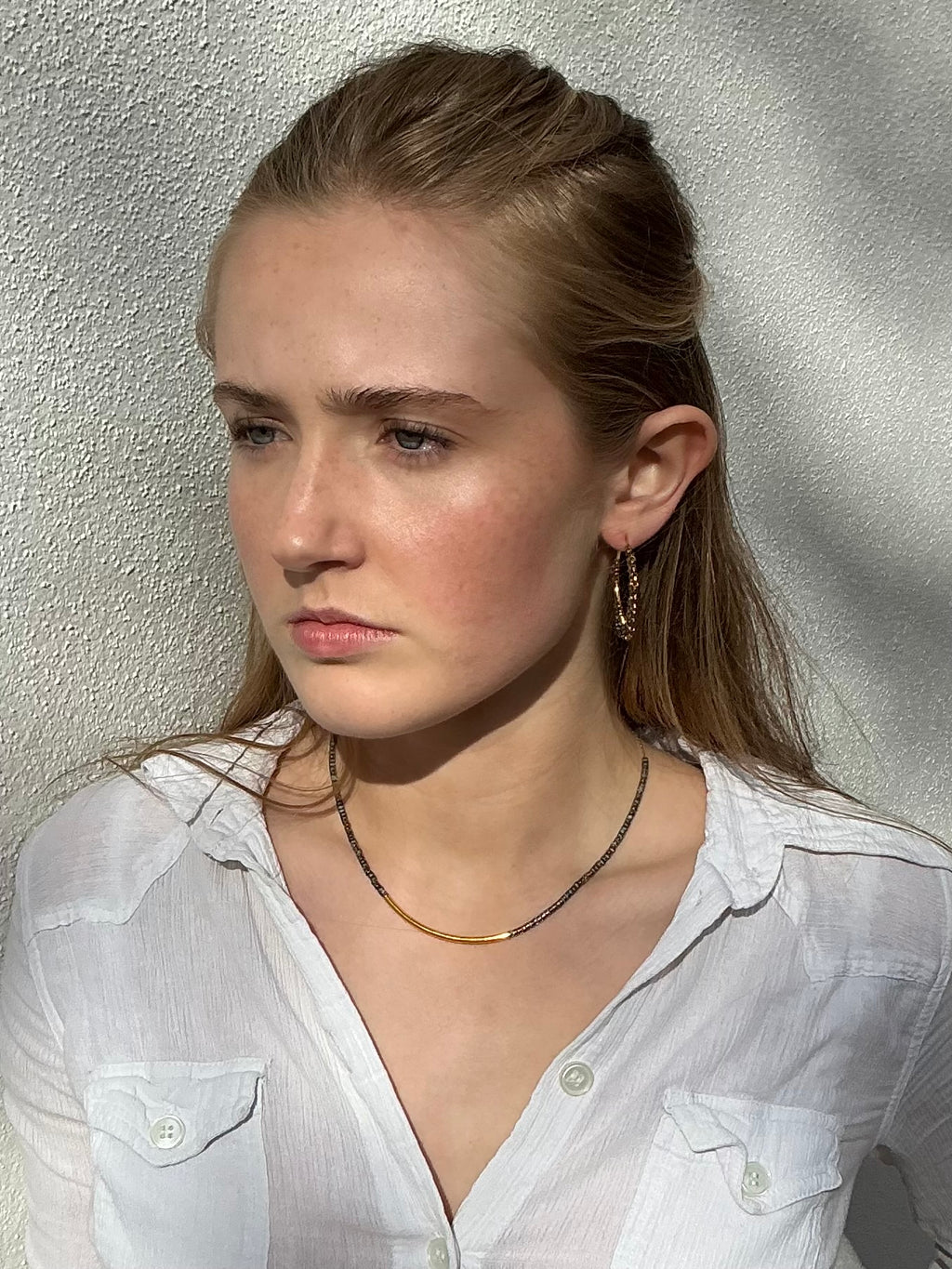 Rosalind ombré beaded snake necklace