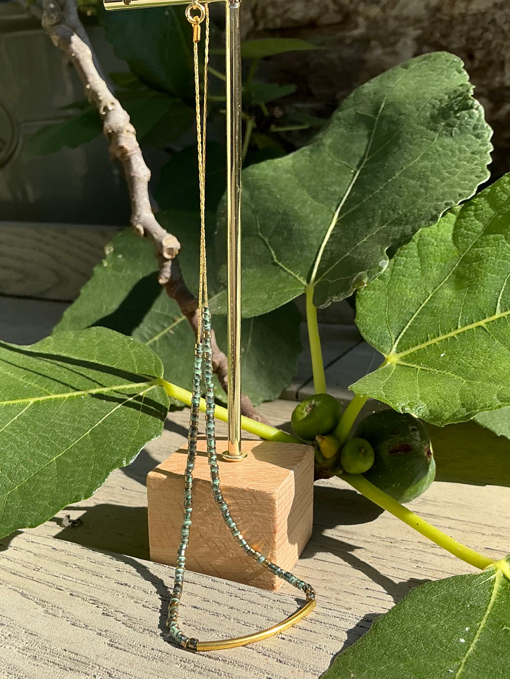 Rosalind ombré beaded snake necklace