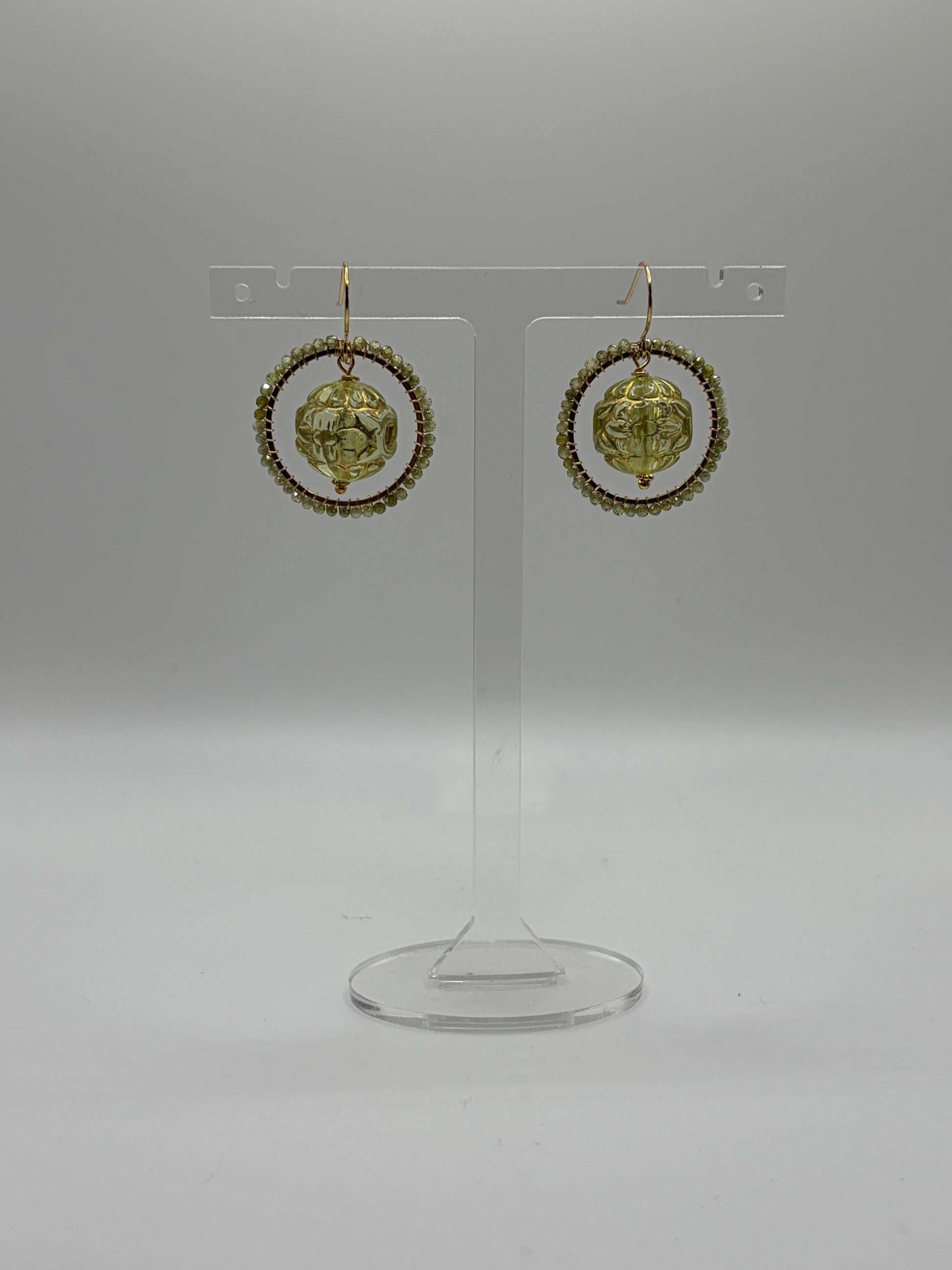 Georgiana vintage bead inspired beaded earrings