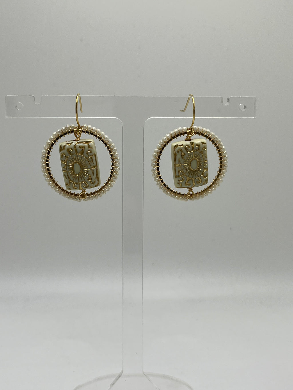 Léonora vintage bead inspired beaded earrings